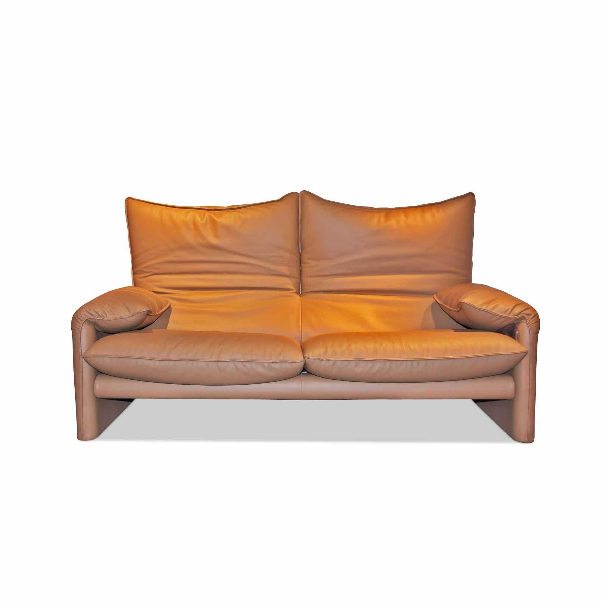 Cassina - Sofa Maralunga Leder Braun - 3
