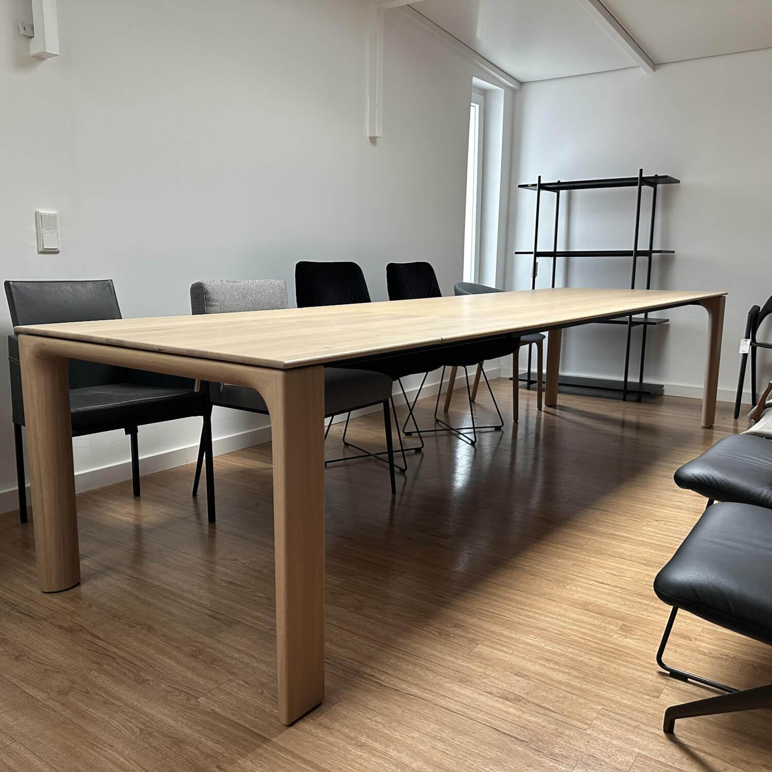 Rodam - Tisch Campa R 15 Eiche Leicht Astig Puder Matt Lackiert Inklusive 2 Auszüge - 2