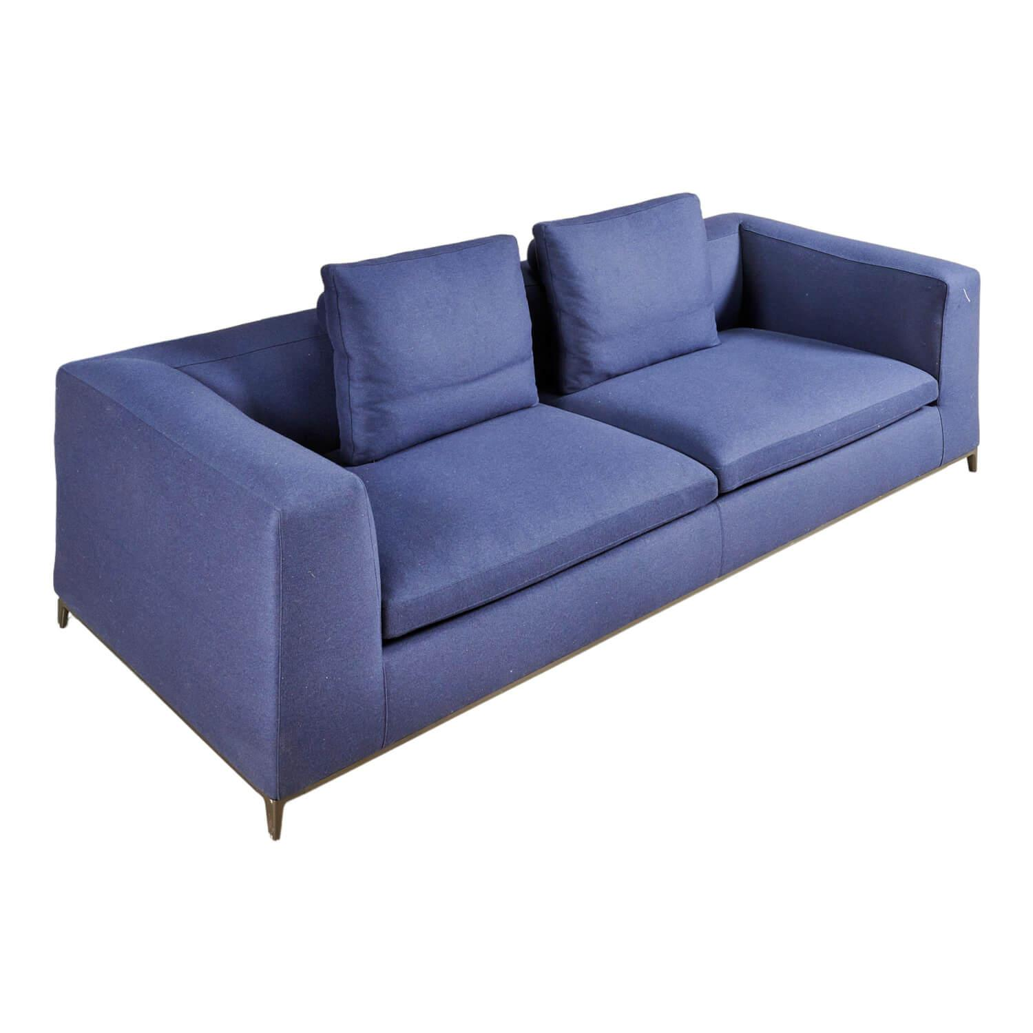 B&B Italia - Sofa MICHEL CLUB Stoff SERRA Marinenblau 2025850 Gestell Schwarz - 1