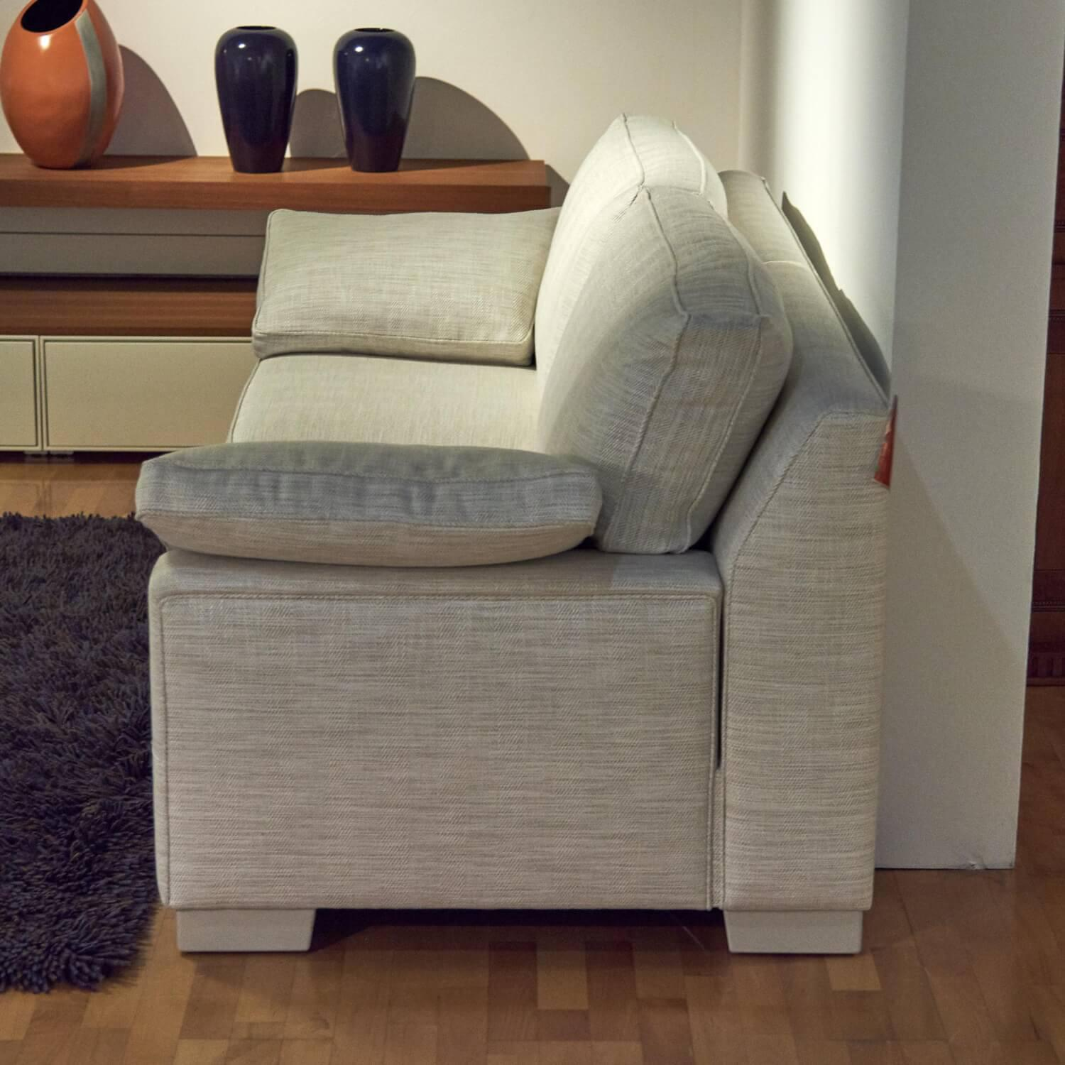 Bielefelder Werkstätten - 2er Set Sofa Bella Vista Stoff Perl 1597-171 Füße Passend Lackiert - 5