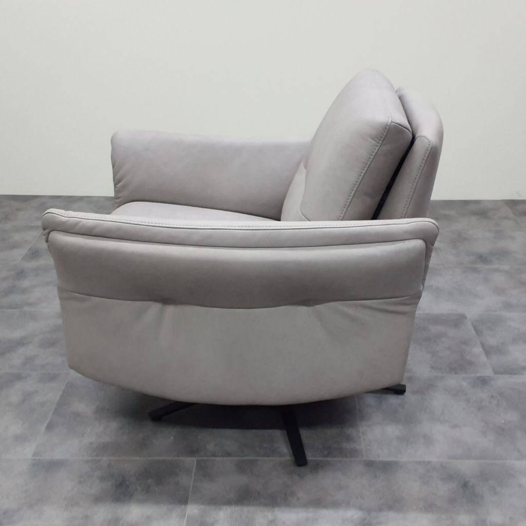 Mondo - Relaxsessel Basic 7076 25 L44 Leder 22 Softnappa Asche Grau Gestell Sternfuß Anthrazit - 5