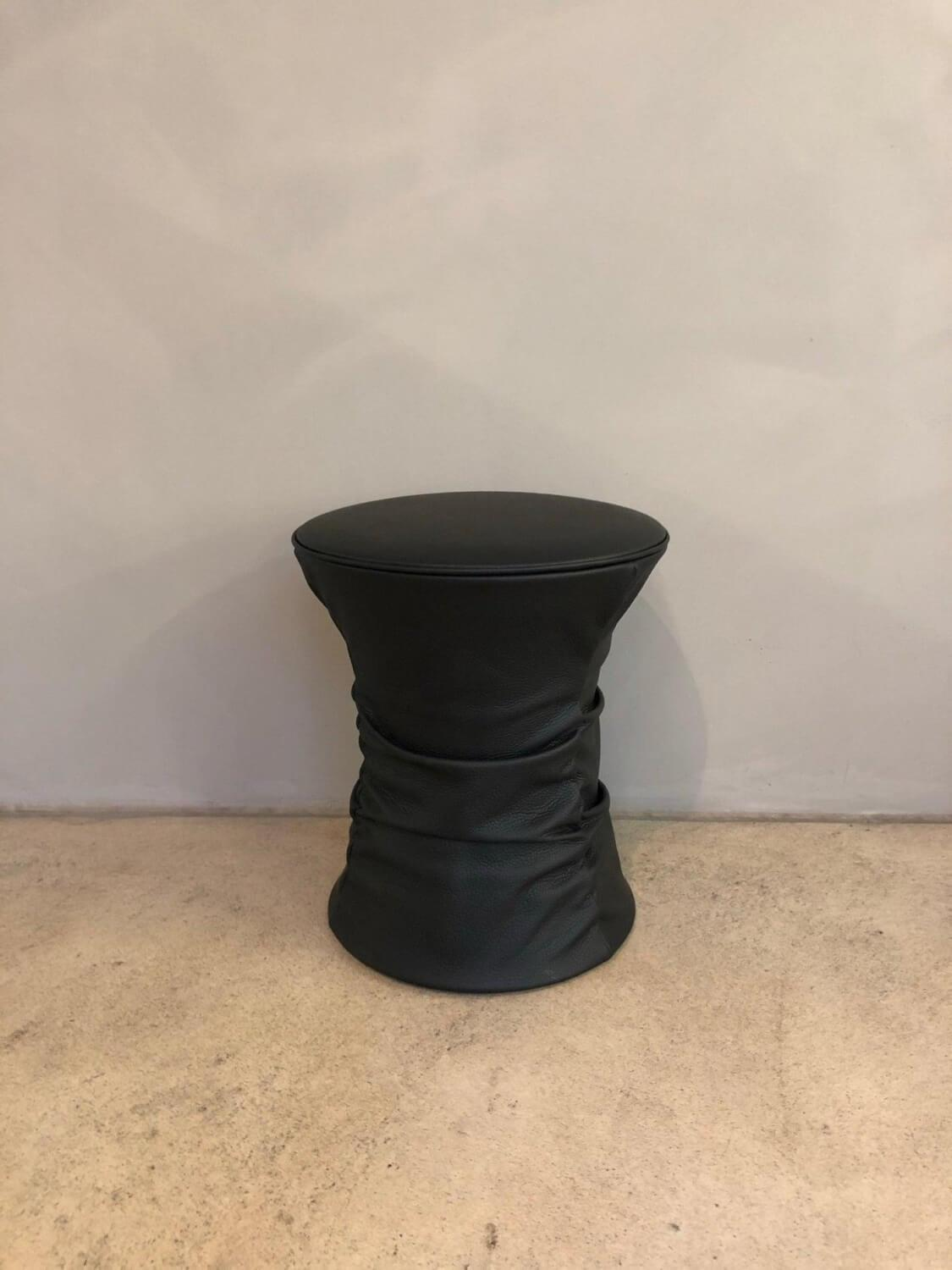 Walter Knoll - Hocker 222 H1 Bellows Leder Colorado Schwarz Gestell Holzkonstruktion Mit Leder Bezogen - 5