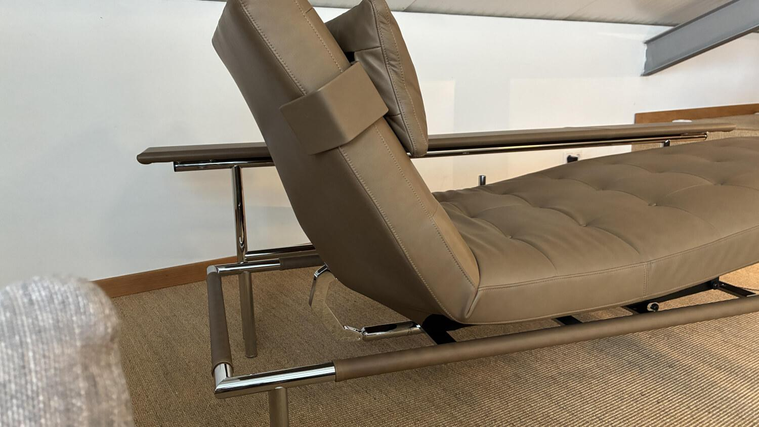 IP Design - Liege Day Bed Campus IP44 Leder Muscat Braun Gestell Stahl Chrom - 6