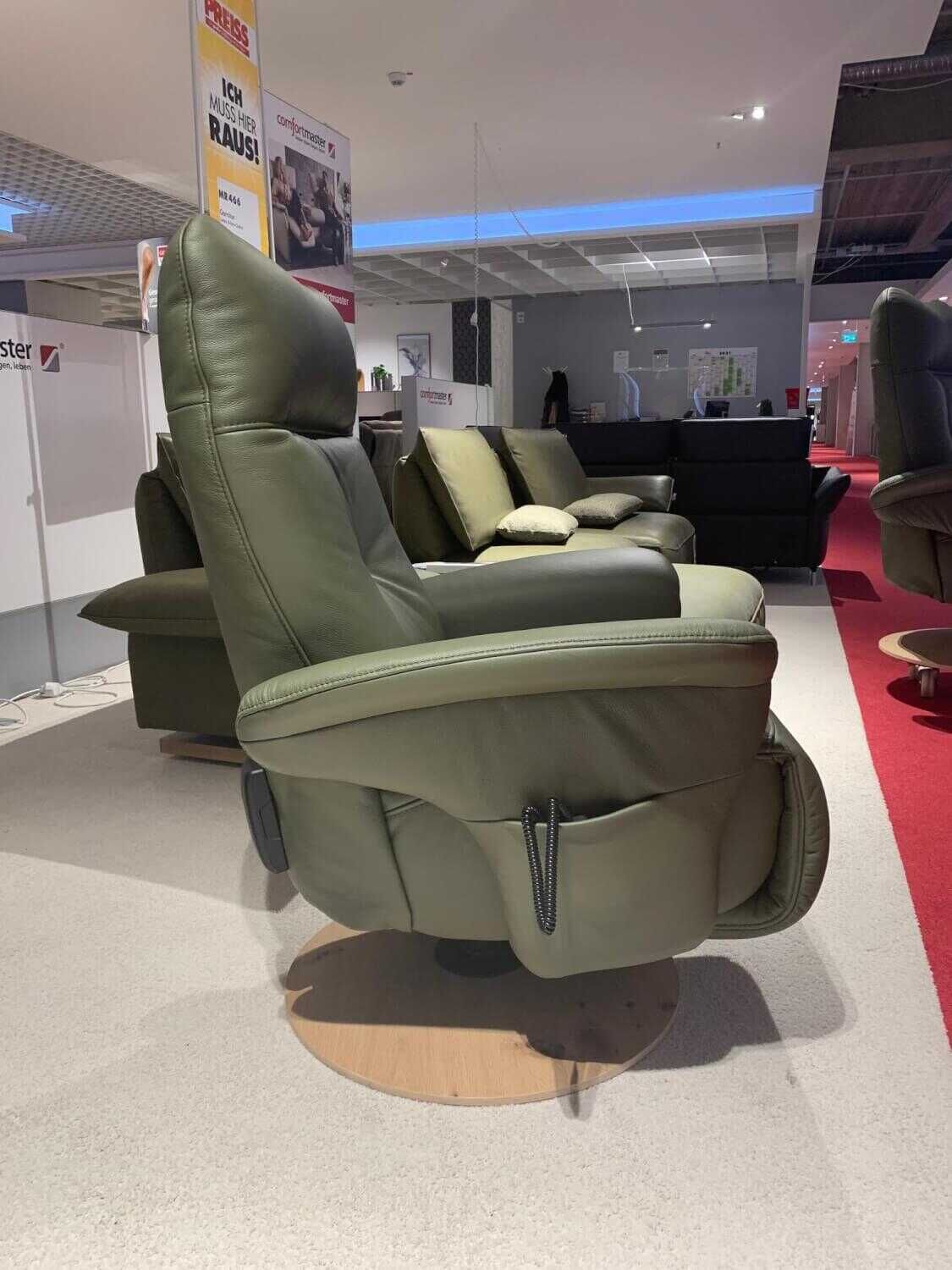 himolla - Garniturr 4525 Leder 24 Zypresse Grün mit 2 Sesseln 7503 - 9