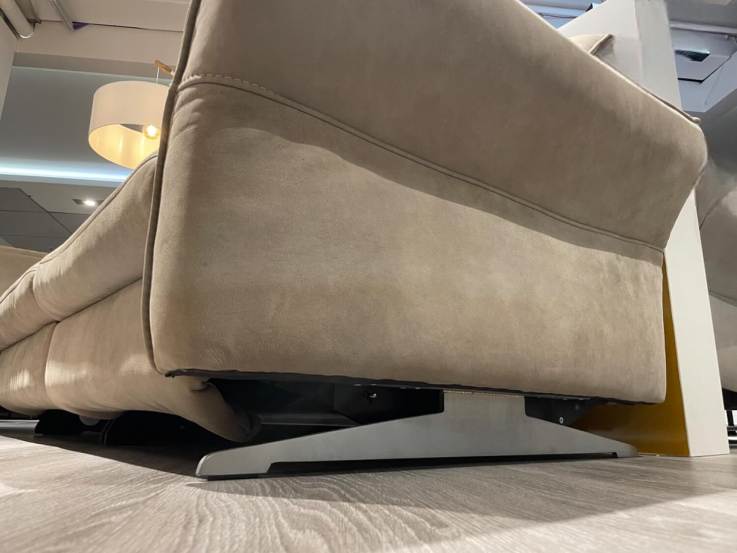 Hukla - Ecksofa Heidi Leder Aurelia Alu Grau Metallkufe Edelstahlfarbig Silber - 8