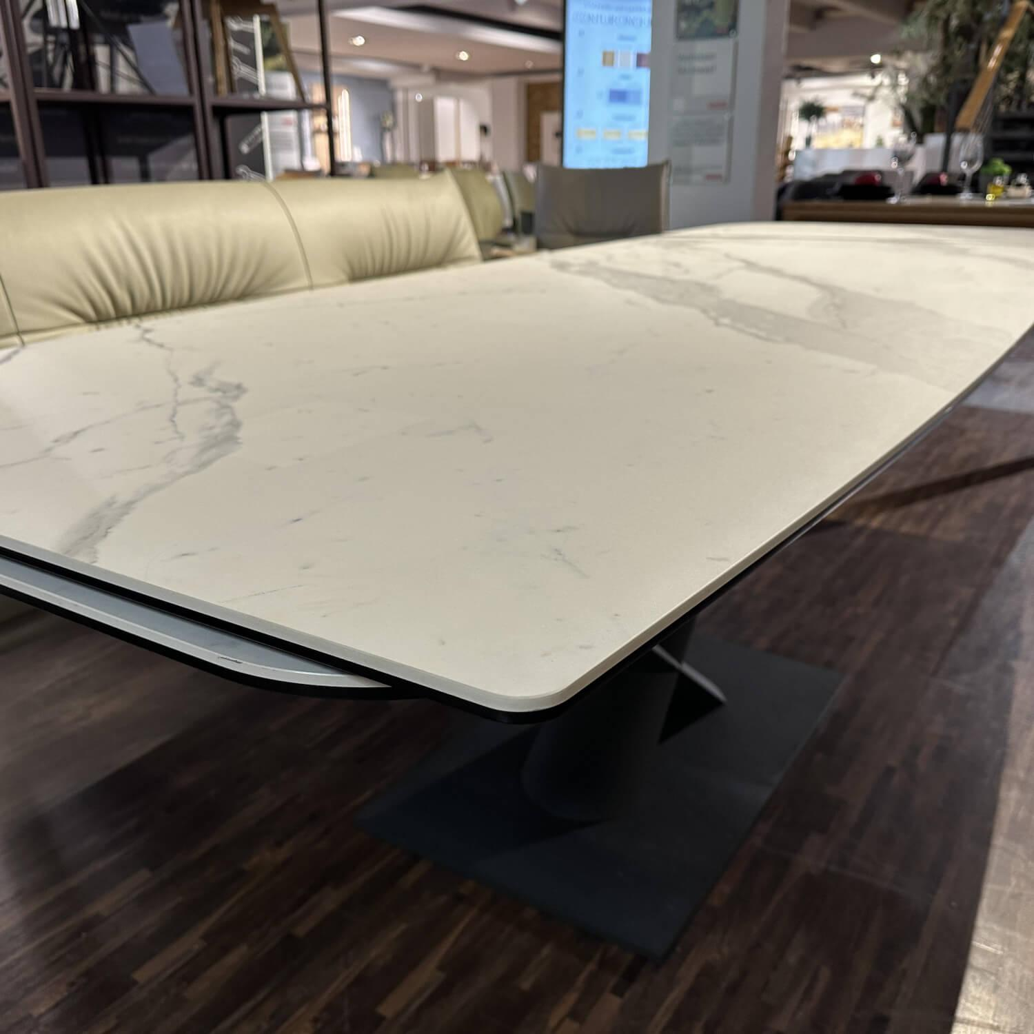 Contur - Esstisch Savona B Platte Keramik Saturio Grey White Grau Weiß Matt Gestell Metall Anthrazit 44 Pulverbeschichtet - 4