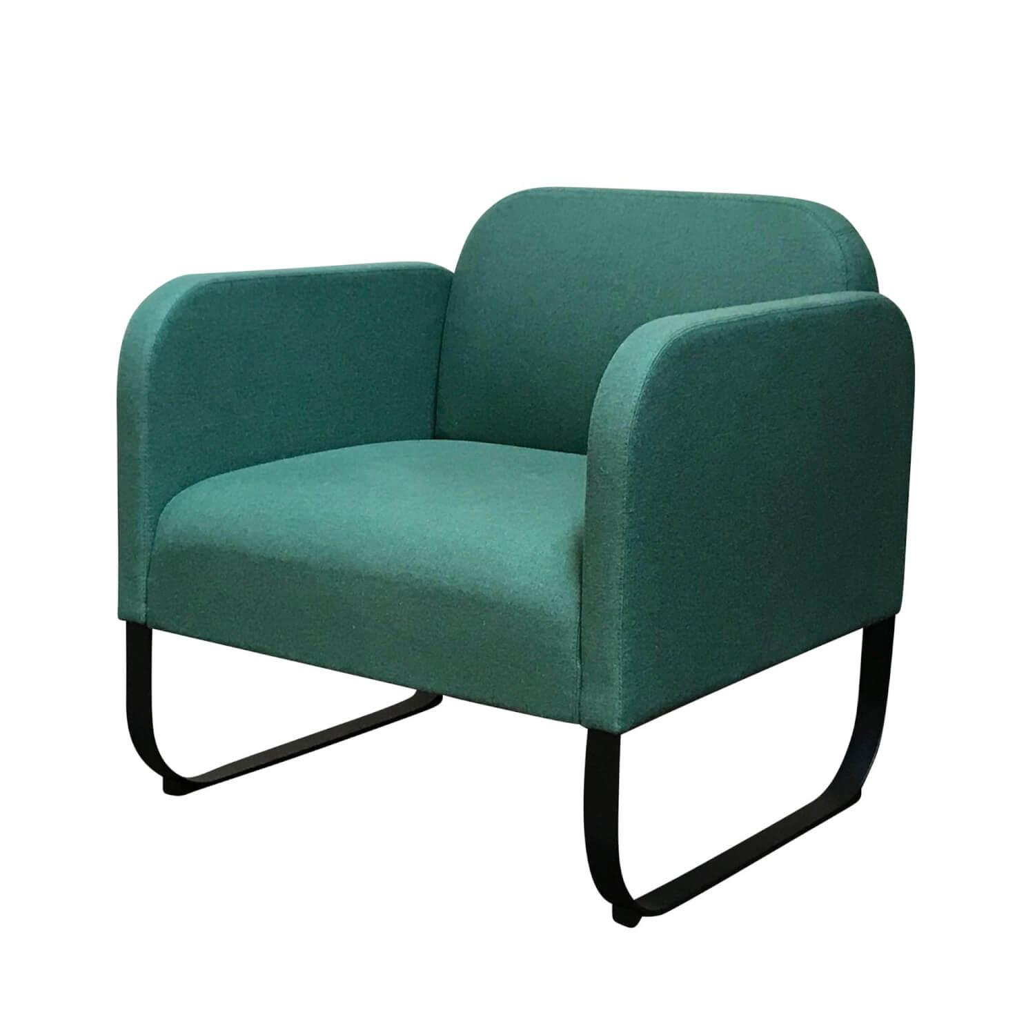 Johanson Design - Sessel Bail Lounge Chair Stoff Camira Mainline Flax Farringdon MLF29 Gestell RAL 9005 - 1