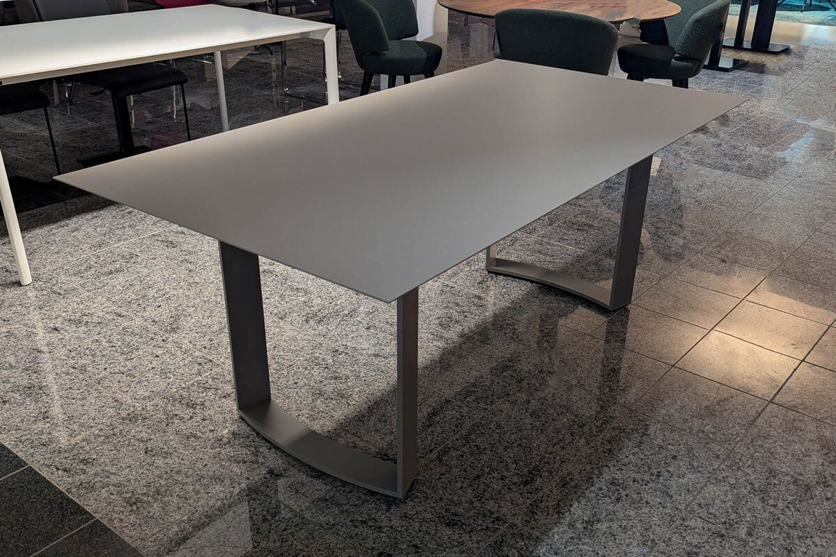 Bacher - Esstisch Mirado Ausziehbar Tischplatte Fenix NTM Taupe Gestell Lack Matt Taupe - 6