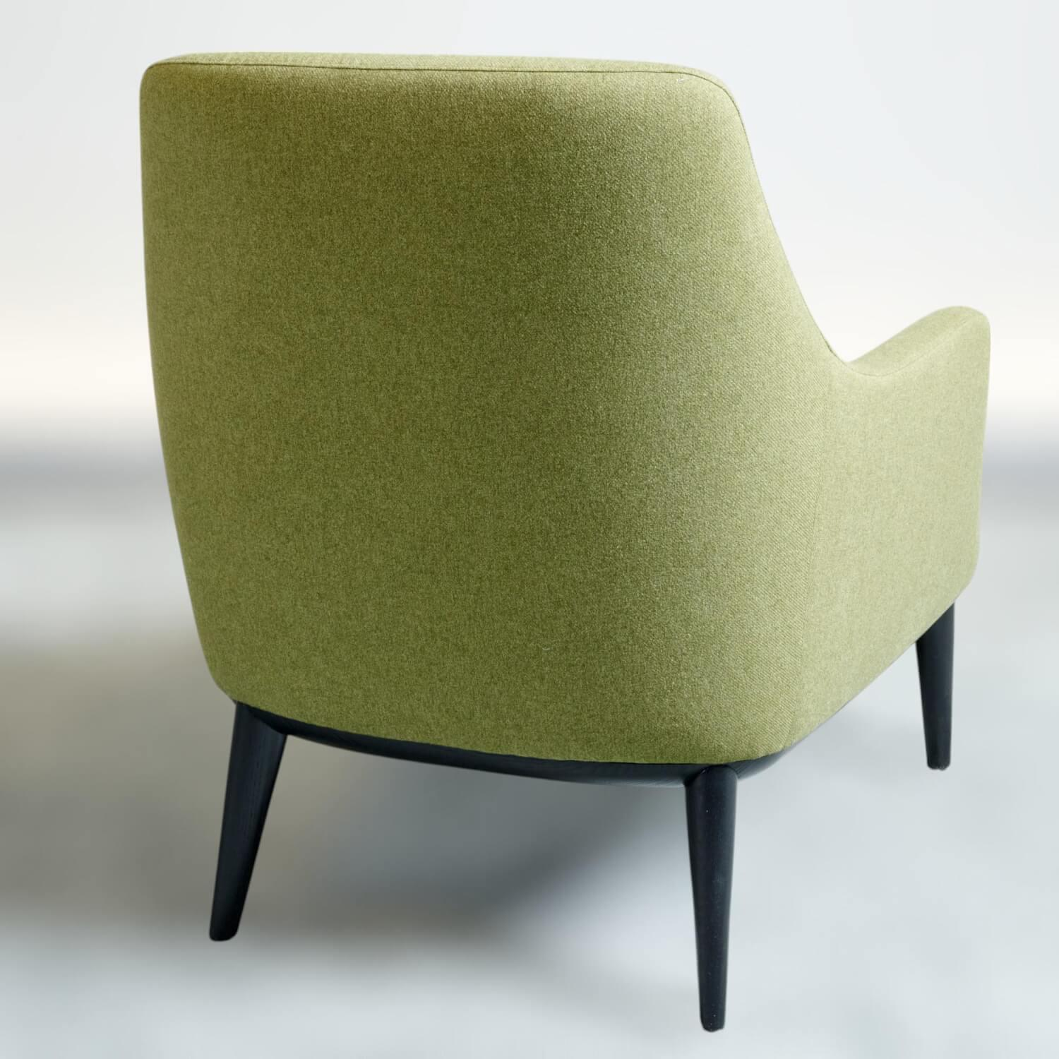 Bielefelder Werkstätten - Sessel Grace Stoff Lewis BW1739 434 Grün Gestell Esche Schwarz - 4