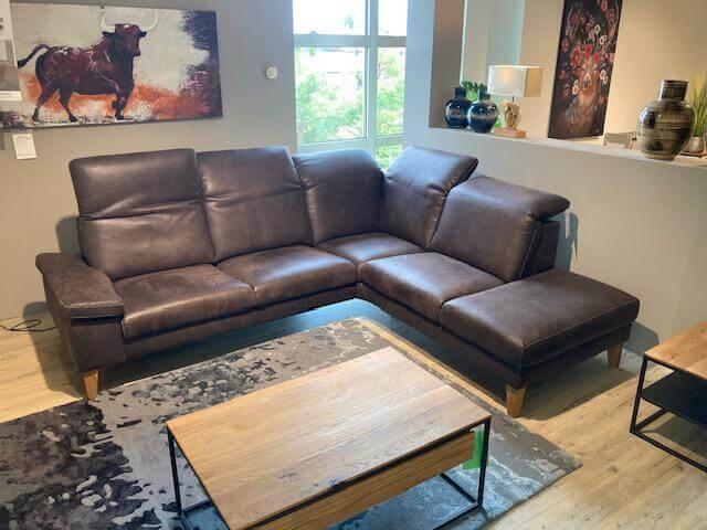 Activineo - Ecksofa Benson Stoff Relax 123 Espresso Braun Füße Braun Geölt - 9