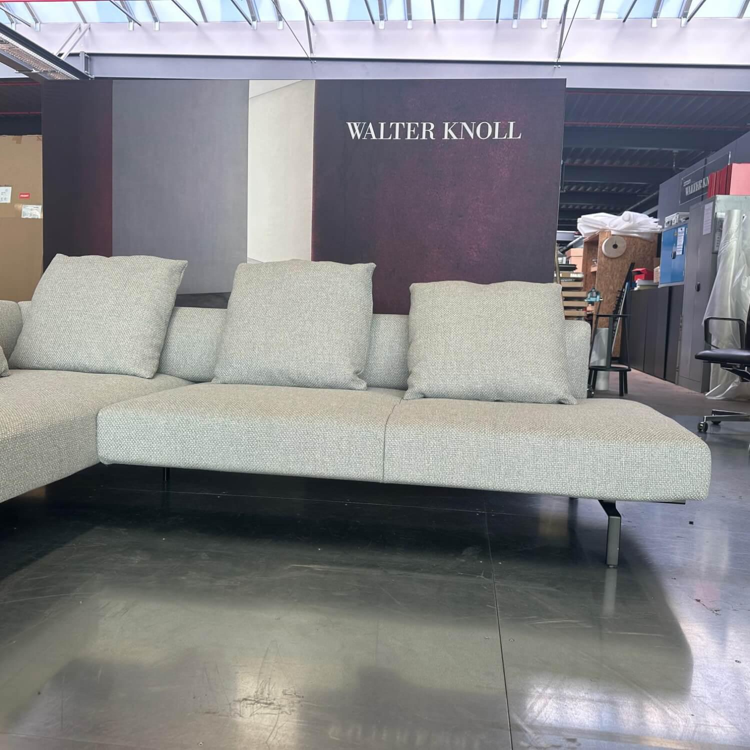 Walter Knoll - Ecksofa Muud Stoff Carré 7823 Moonlight Creme Kufen Metall Matt Schwarz Pulverbeschichtet Mit Filzgleitern - 4