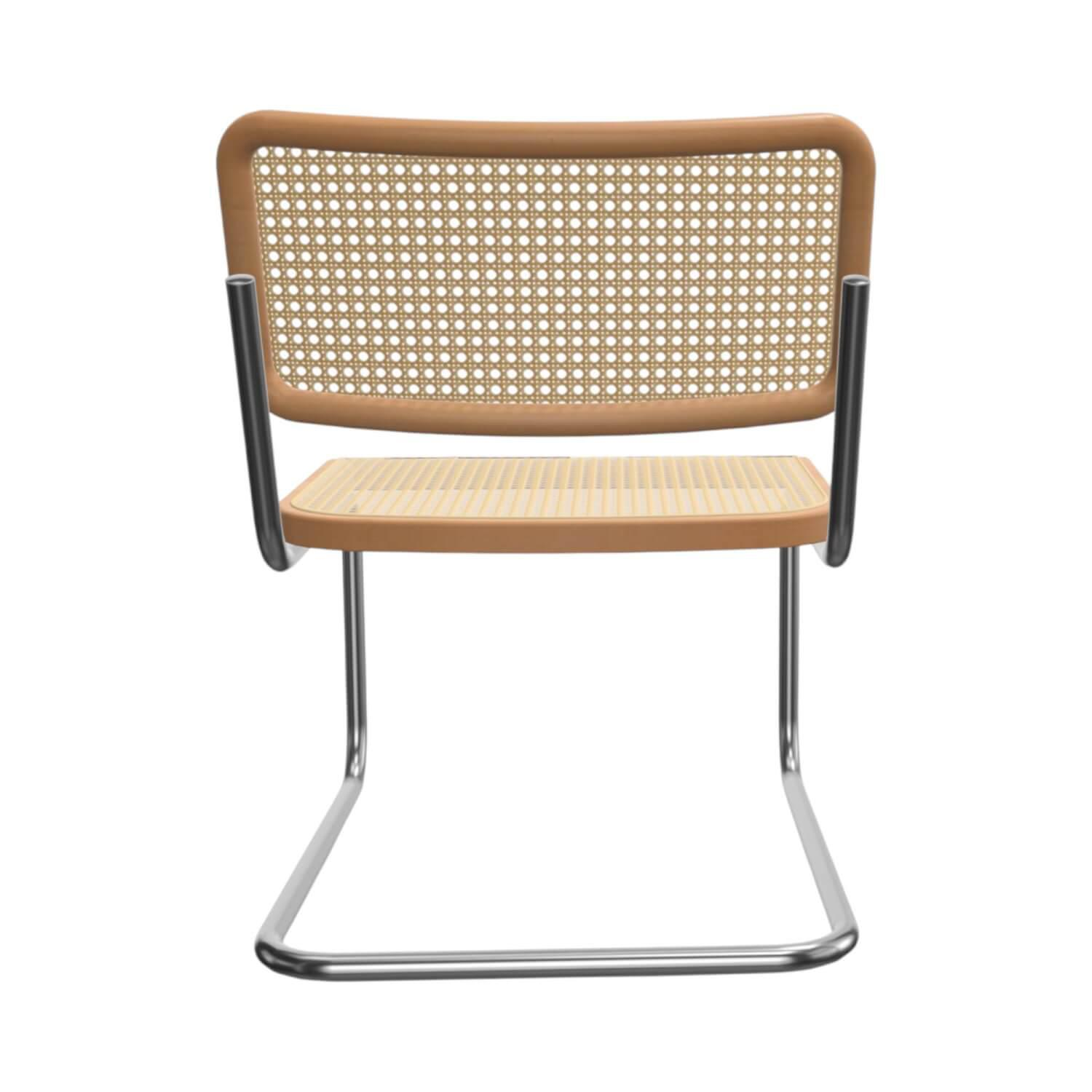 Thonet - Freischwinger S 32 VL Geflecht Buche Natur Klar Lackiert Gestell Chrom - 3