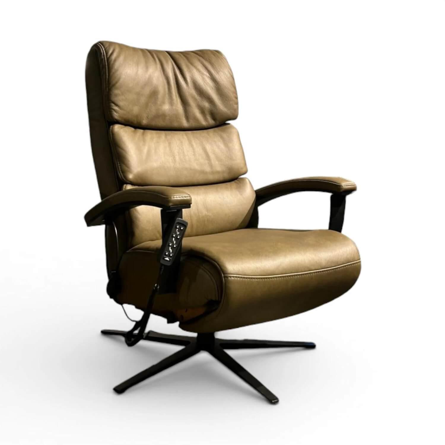 himolla - Sessel 7923 Cosyform Individual Leder Eleganza Alm Grün Sternfuß Metall Schwarz Pulverbeschichtet 3-Motorig - 1