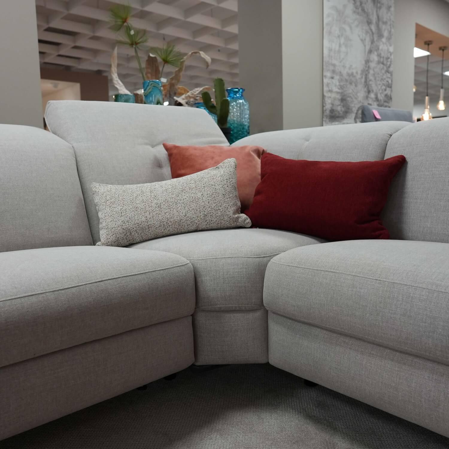 Rom - Garnitur Sofa Regina mit Sessel Vinson Stoff Escana Naturel - 5