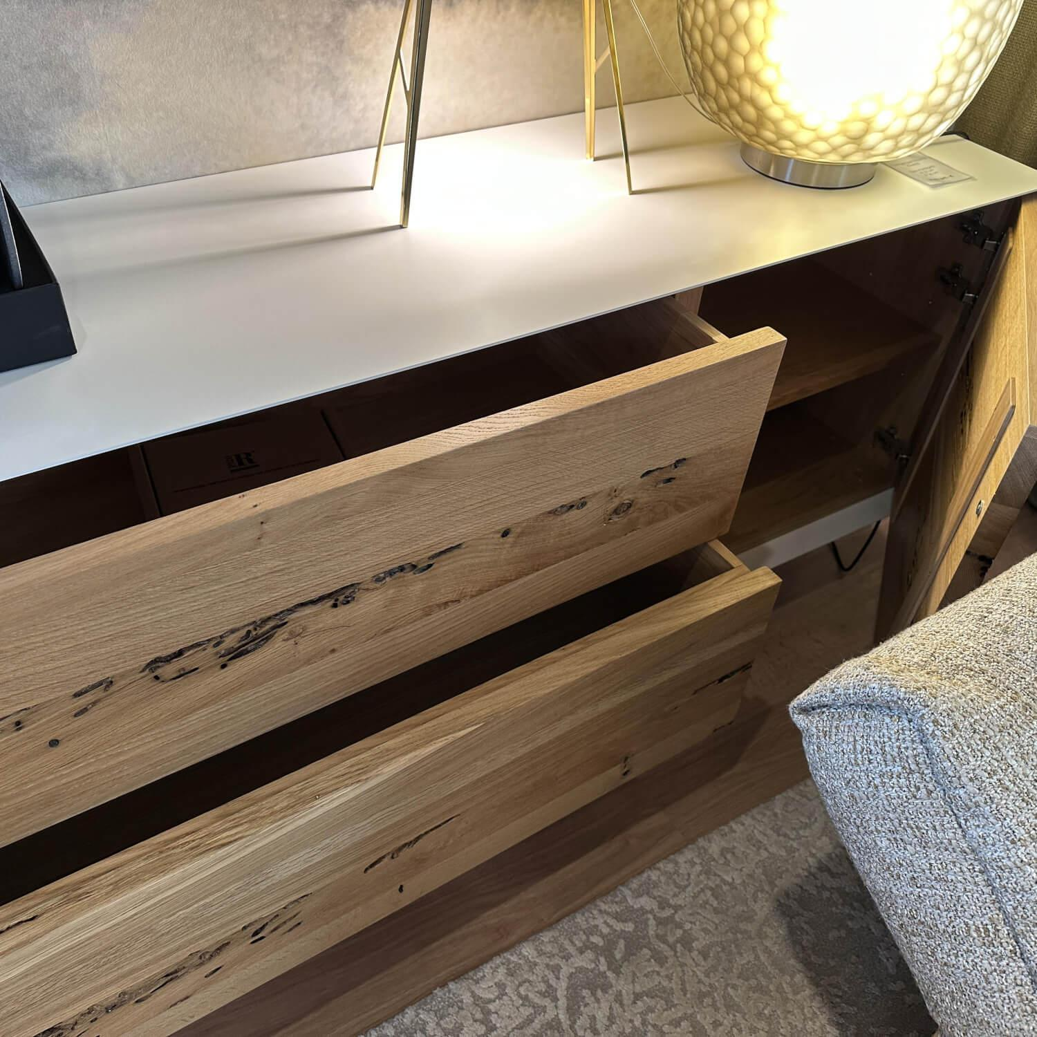 Riva1920 - Sideboard Rialto Fly Briccole Gewachst Korpus Eisen RAL9016 Verkehrsweiß - 3