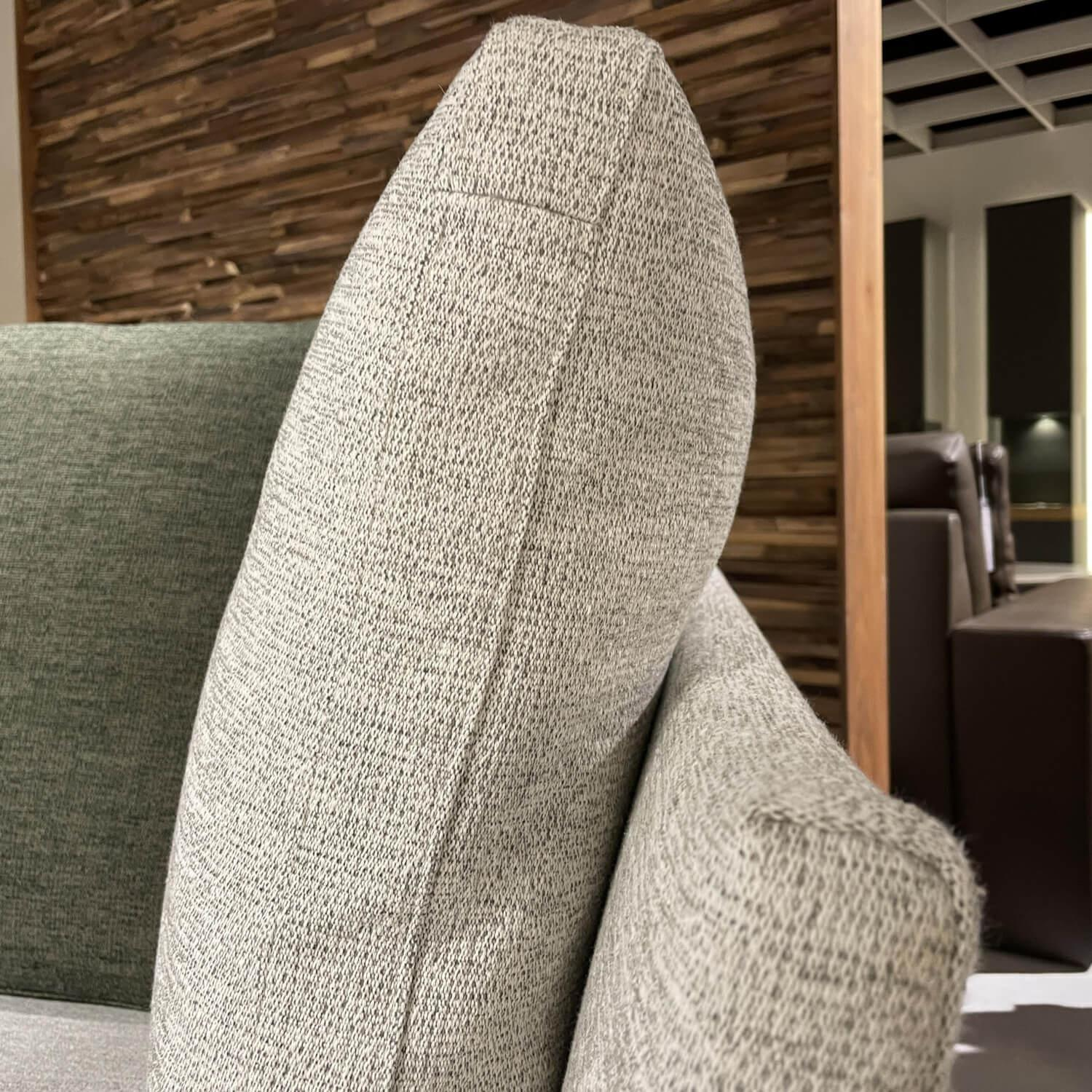 B&B Italia - Sofa Noonu Stoff Grau Meliert Rahmen Aluminium Glänzend Poliert - 5