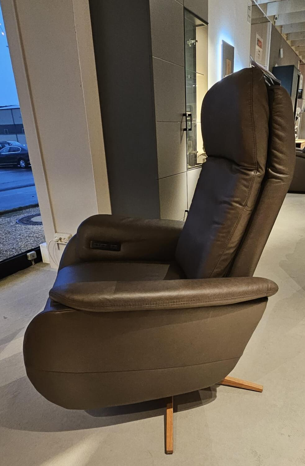 Mondo - Sessel Velutti Leder T Dunkel Braun mit elektrischen Verstellfunktionen - 4