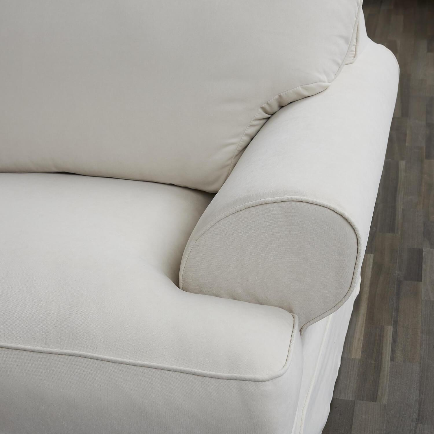 Max Winzer - Sofa Fabric Cream White Frame Wood Feet Covered with Fabric - 8