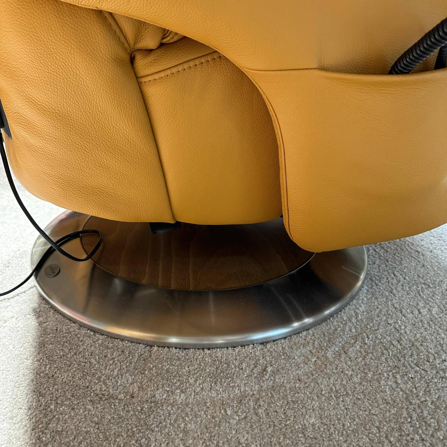 himolla - TV-Sessel M 1-Motorig 7627 Leder 24 Longru Safran Braun 66D Easy-Swing Fuß Holzteller 049 Buche Mit Edelstahlring - 2