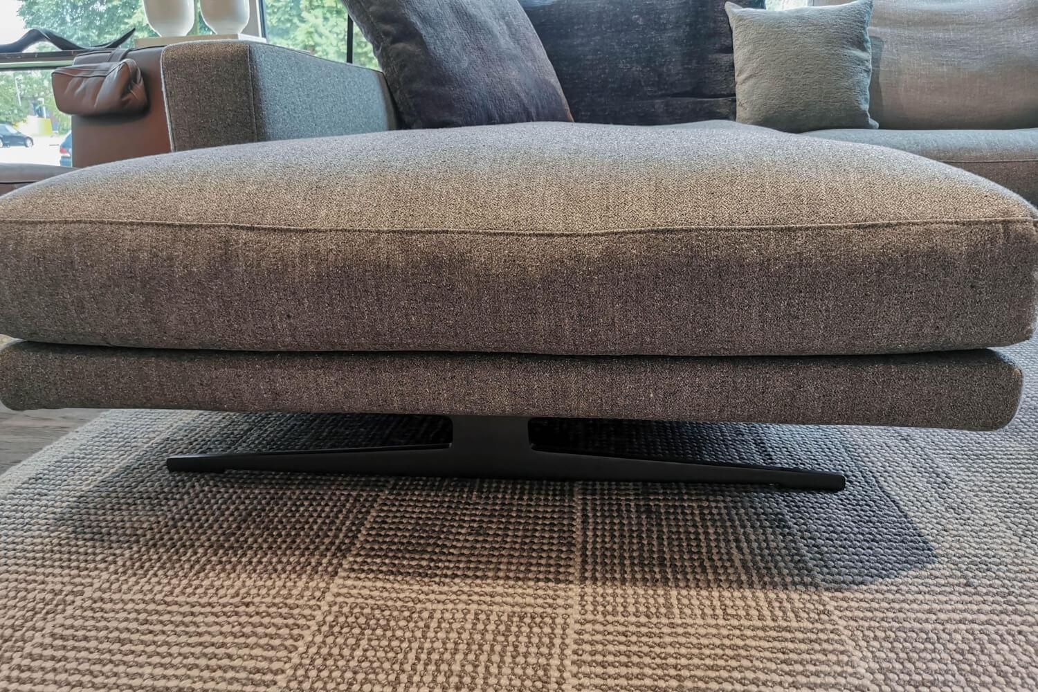 Flexform - Ecksofa Campiello Bezug Stoff Stoff Evelin 596 Grau Füße Brüniert Inklusive Kissen - 10