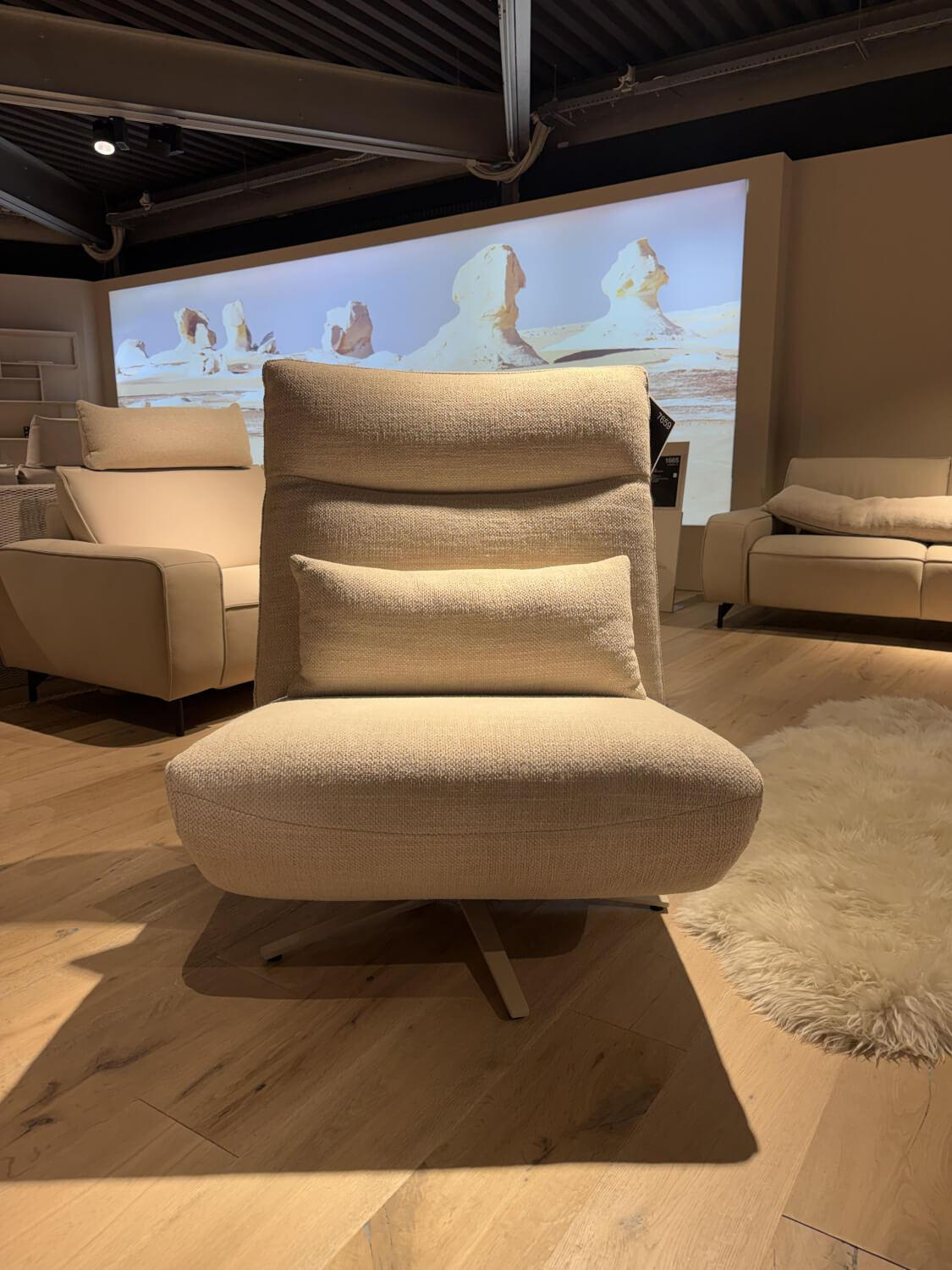 himolla - Relaxsessel Nova Stoff 20 Labomba Carrara Beige Sternfuß Metall Beige Inklusive Elektrische Verstellung Mit Akku - 6