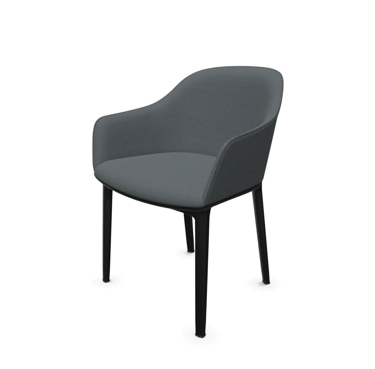 Stuhl Softshell Chair Bezug Stoff Eisblau Morrbraun Grau Untergestell Kunststoff Basic Dark 30 Schwarz