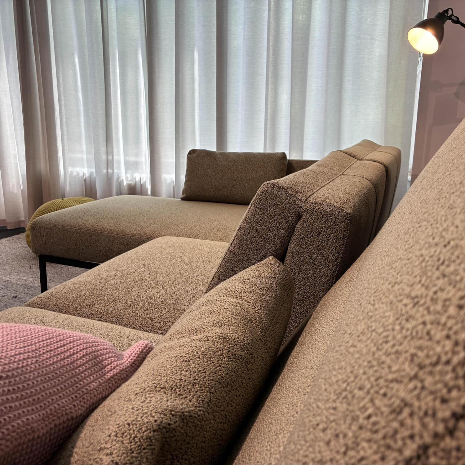 Brühl - Ecksofa Roro Spring Stoff 5275 31 Grau Gestell Metall Schwarz Pulverbeschichtet - 2