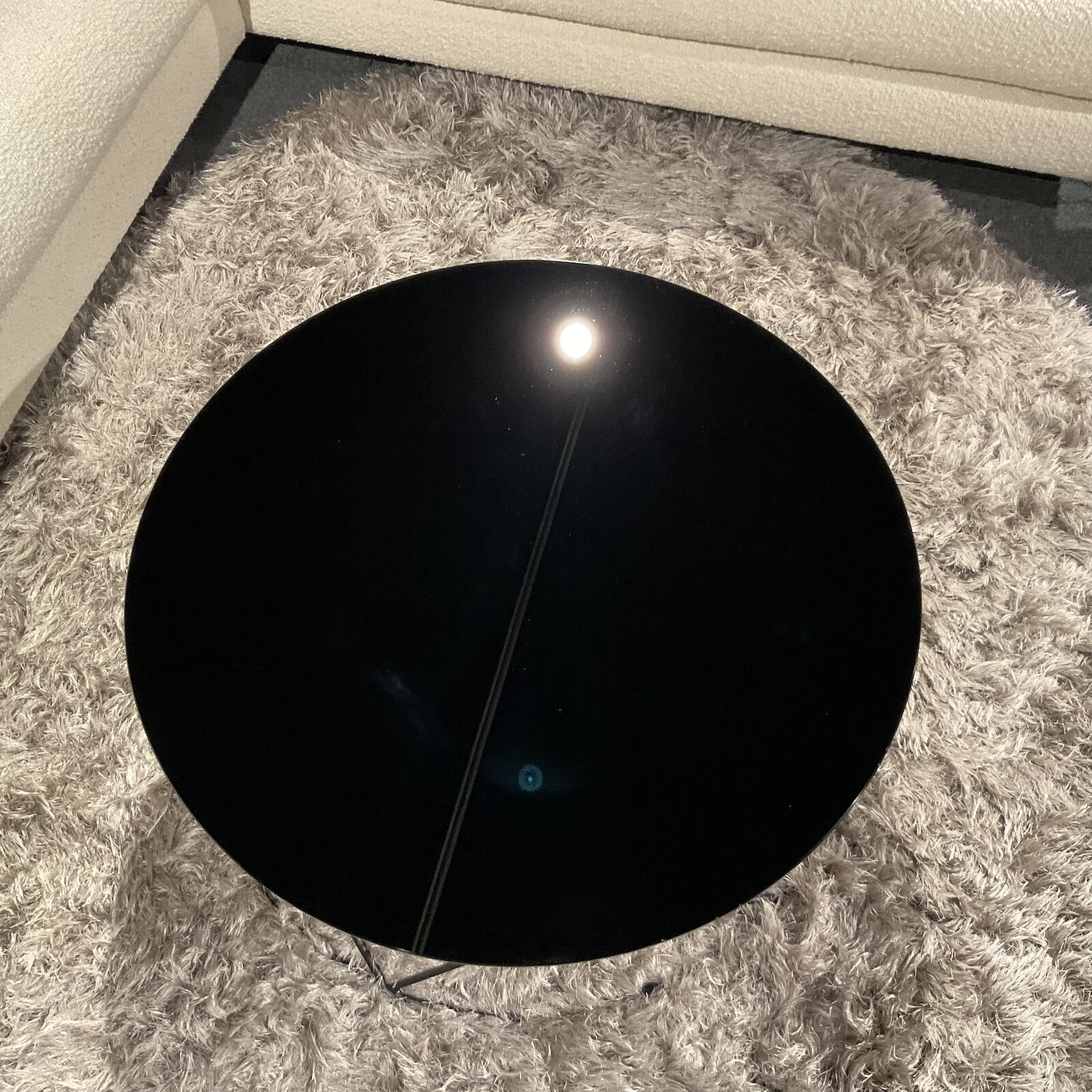 Christine Kröncke - Couchtisch Moi Black Edition Platte Glas Schwarz Hinterlackiert Gestellt Stahl Schwarz Matt - 2
