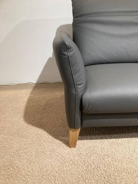 Activineo - Garnitur Benson Leder L30 WM Anthrazit Füße Braun - 6