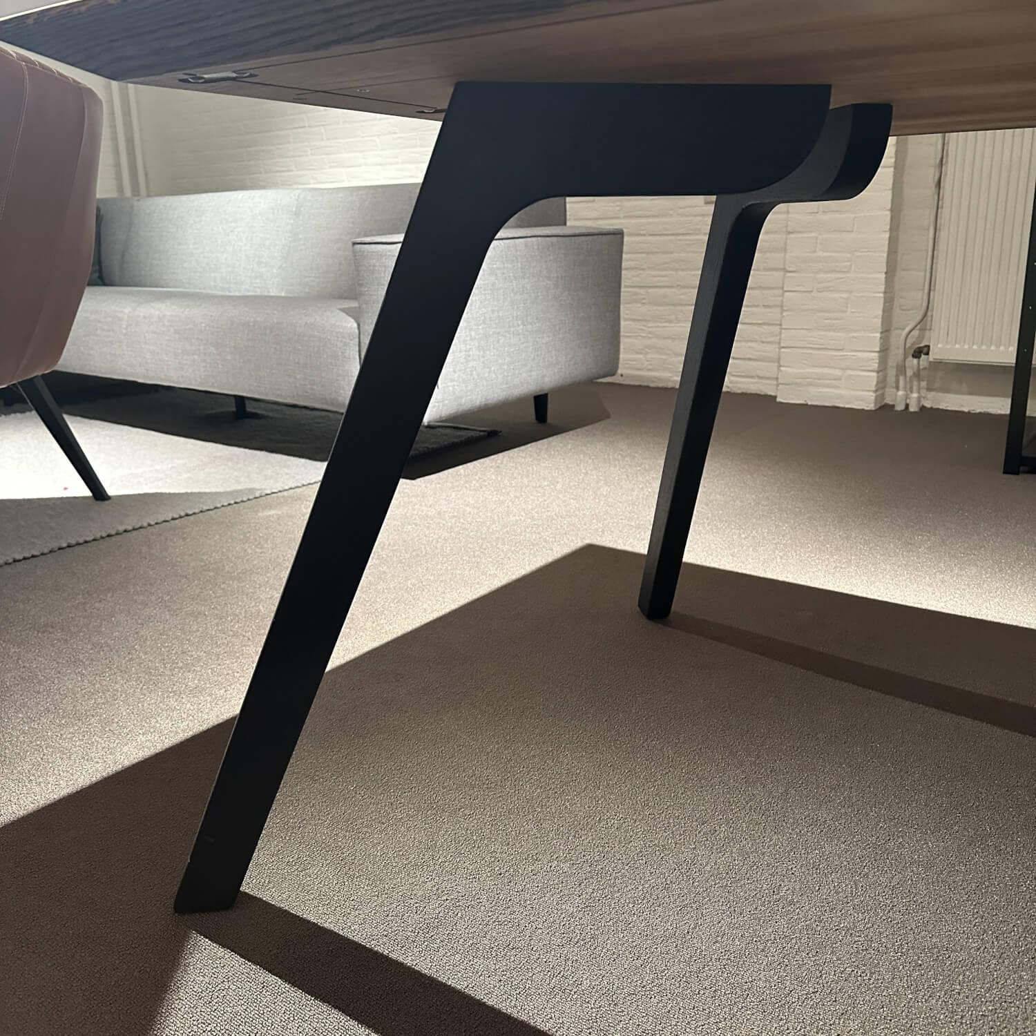 Nouvion - Esstisch Nouvio Platte Eiche 631 Füße Holz Schwarz - 2