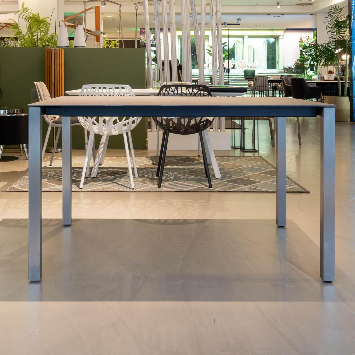 Zumsteg - Table Basso frame stainless steel top ceramic basalt - 4