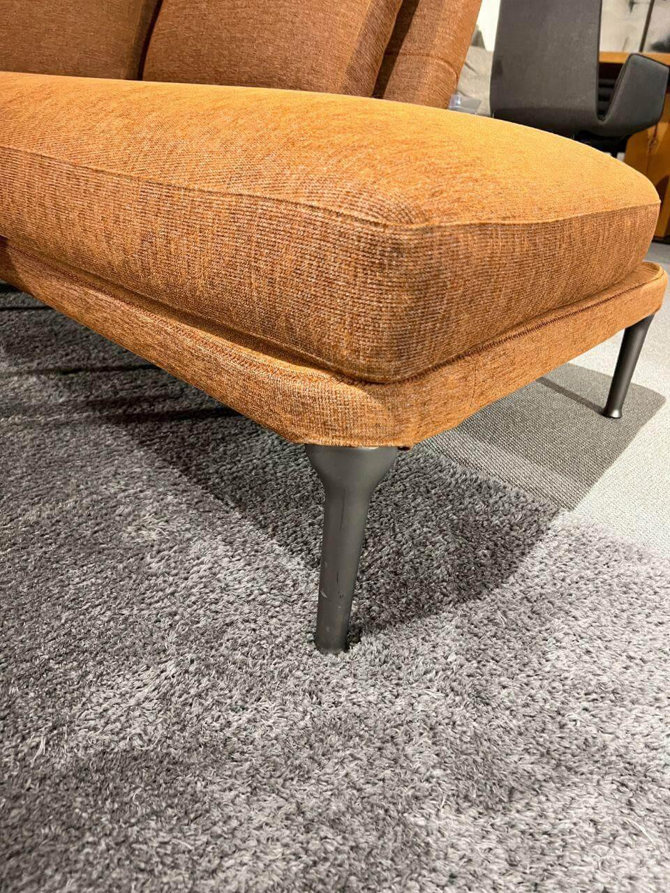 B&B Italia - Chaiselongue Stoff Emily Tabak Naht Schokolade Füße Lackiert Zinn - 4