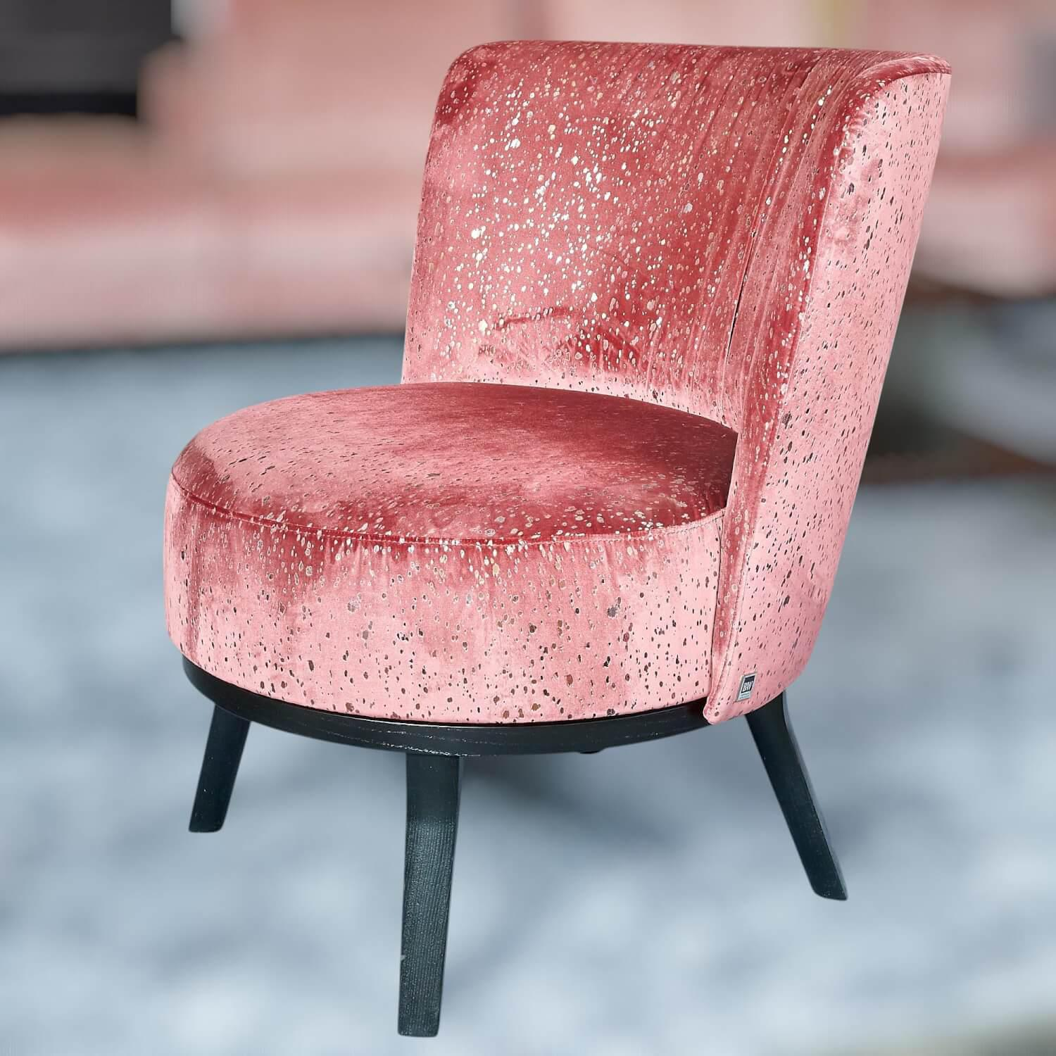 Bielefelder Werkstätten - Polo Cocktail Sessel Stoff Glimmer JA8079-011 Rot mit Drehfunktion - 3