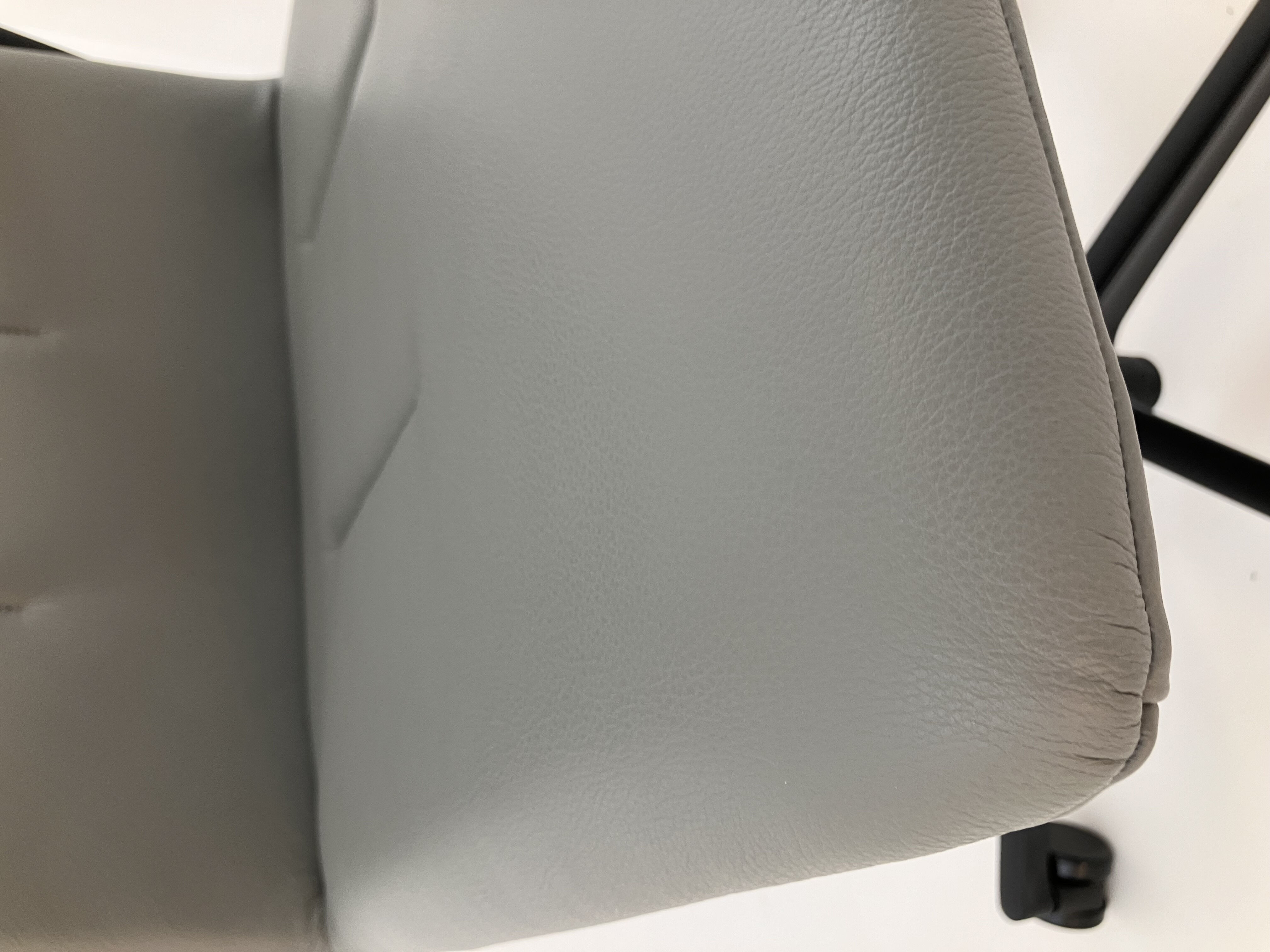 Walter Knoll - Drehstuhl Leadchair Evo Leder Congress 1440 MarramGrau Gestell Schwarz Matt Pulverbeschichtet - 6