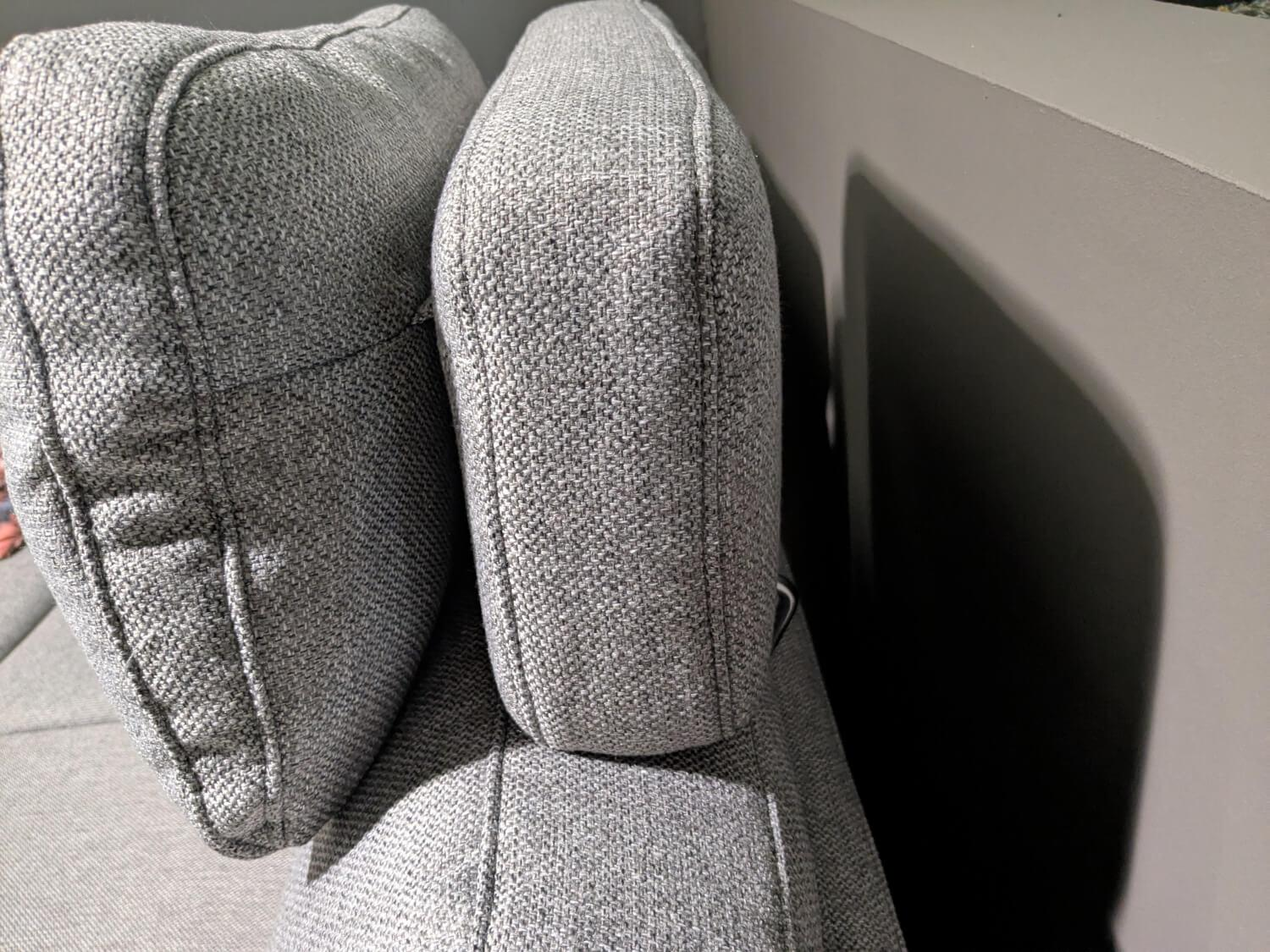 Musterring - Ecksofa MR 365 Stoff 2 Twice Grau Füße Verchromt mit Kopfstütze - 9