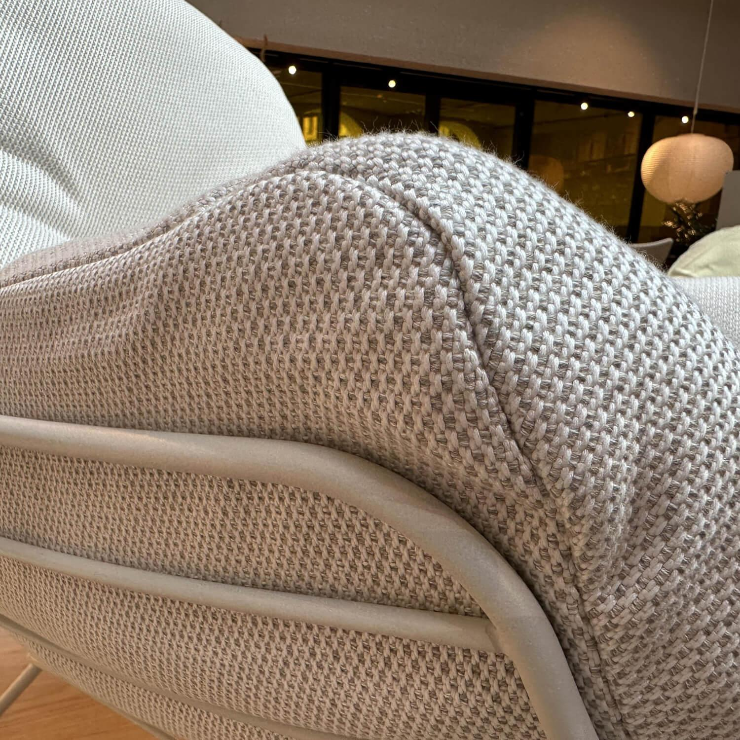 Freifrau - Sessel Leyasol Lounge Chair Outdoor Outdoorstoff Lopi Marple Gestell Stahl Pulverbeschichtet Grauweiß - 3