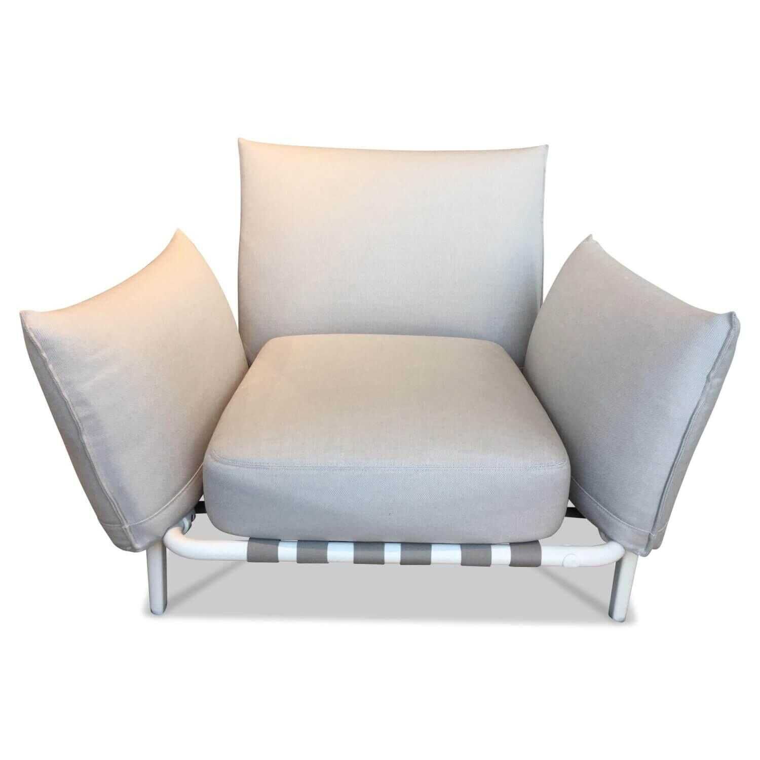 Outdoor Loungesessel Brea Stoff Light Grey