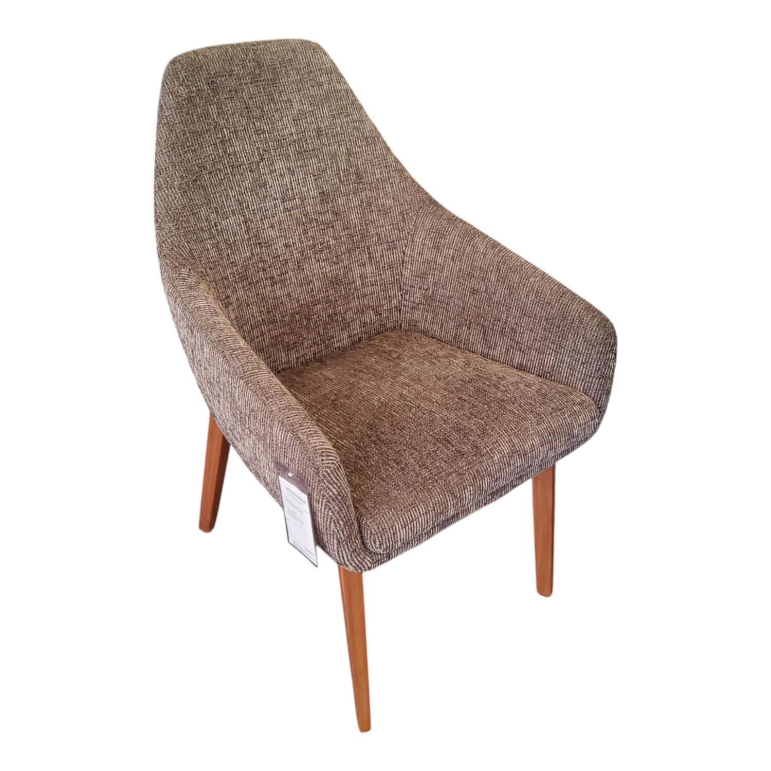 Montis - Stuhl Vico Stoff Aldo 2 Braun Gestell Nussbaum Massiv - 1