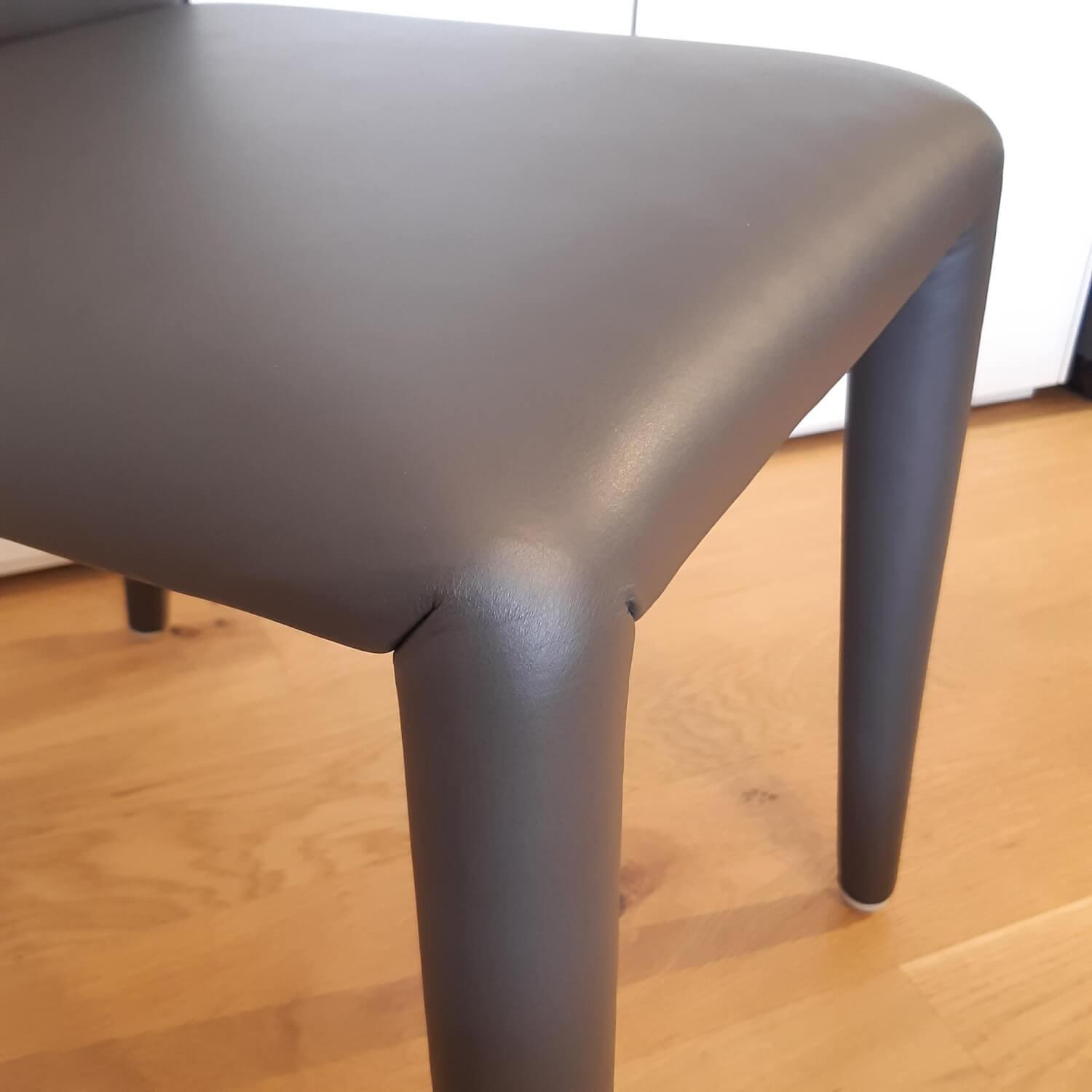 B&B Italia - 4-er Set Stuhl Vol au Vent Leder Gamma Grau - 2