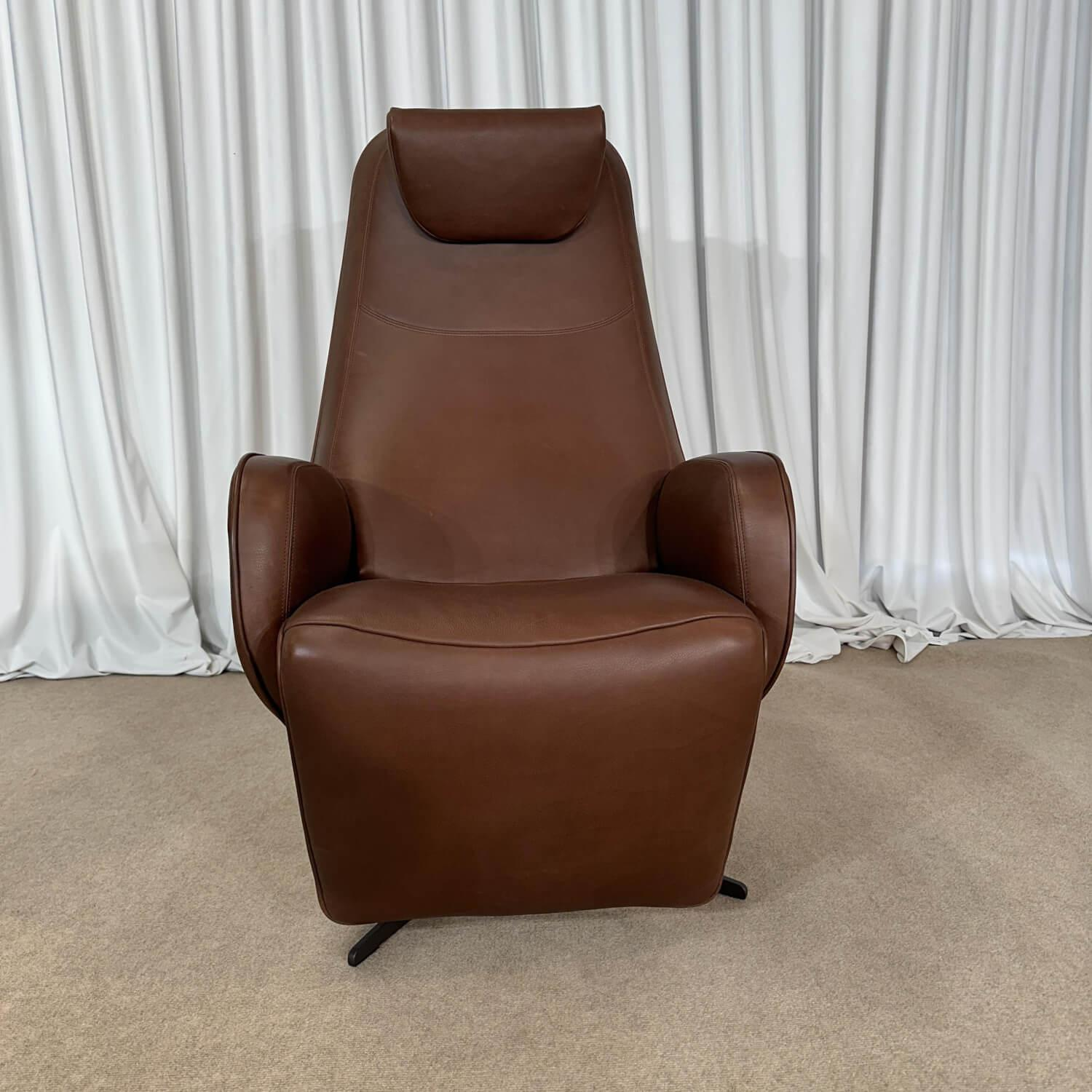 Jori - Sessel Relax Leder Comfort Braun1423 4 Stern Fuß Schwarz - 11