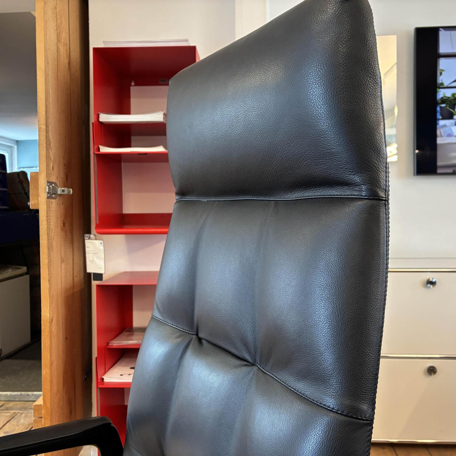 Walter Knoll - Drehstuhl Leadchair Management Soft 2055 Leder Congress 251 Schwarz Gestell Metall Schwarz Matt - 2