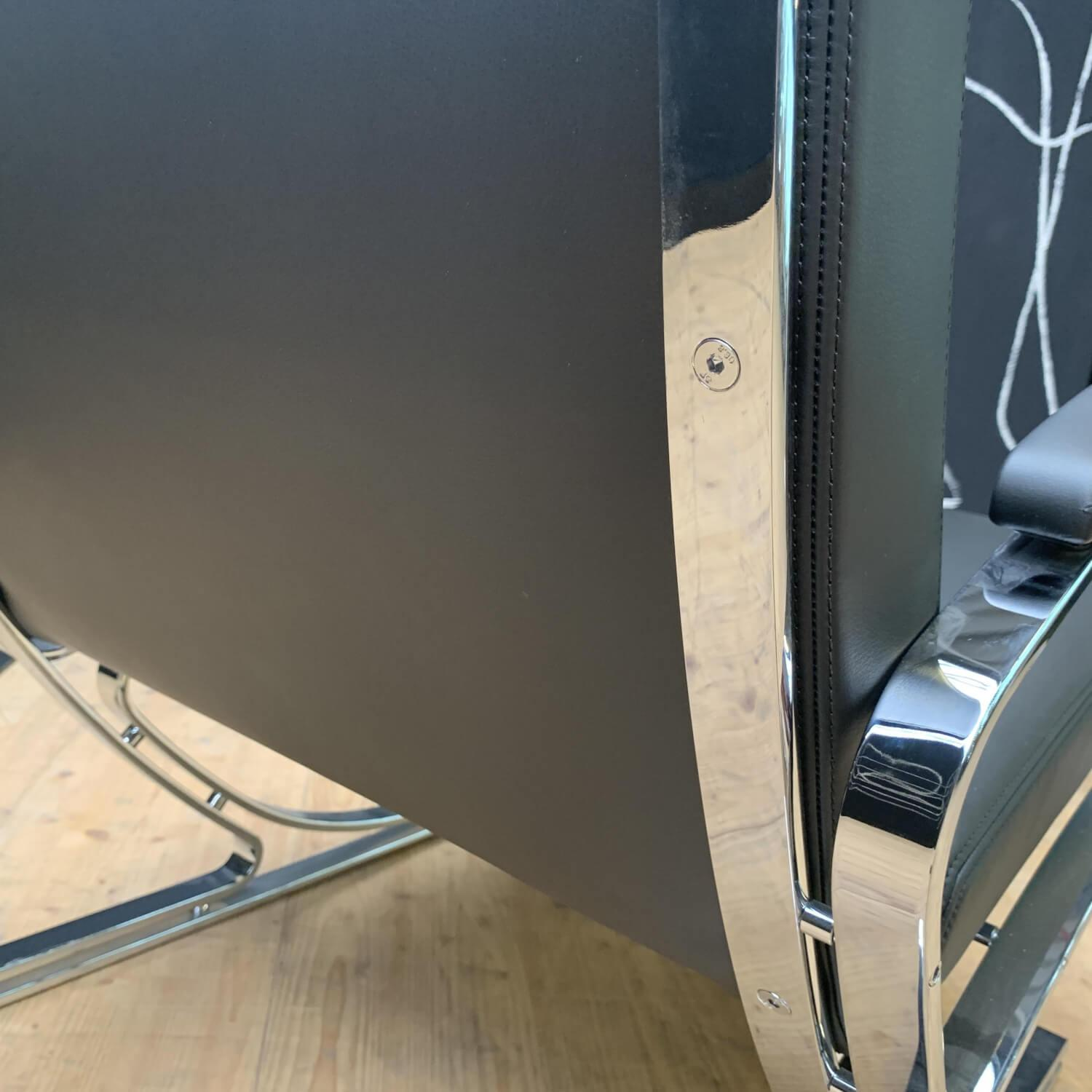 Walter Knoll - Sessel Berlin Chair Leder Congress 1399 Dark Bronze Profistahl Hochglanz - 4