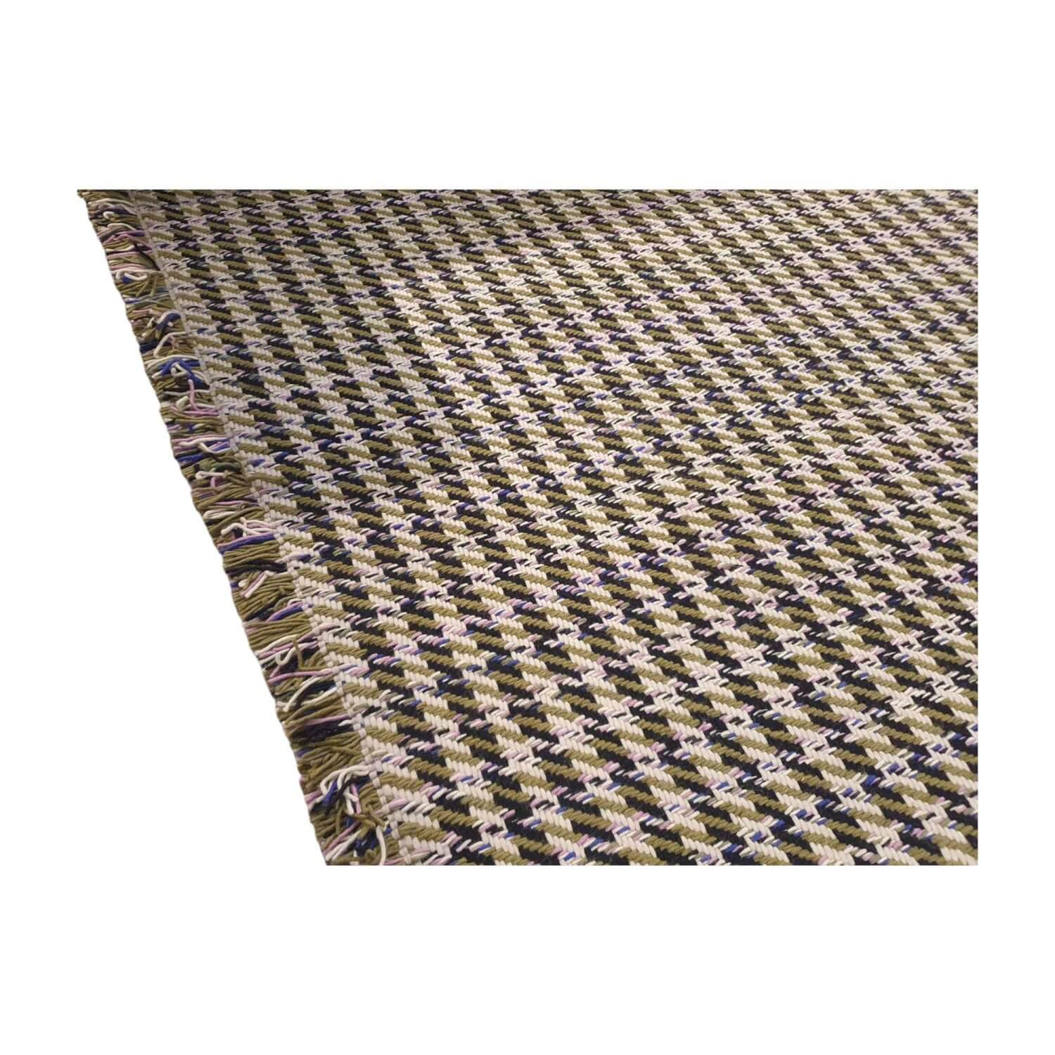 Kvadrat - Teppich 200x300 Dashes New Zealand Schurwolle 0931 Olive Rosa Schwarz Weiß 200x300 - 1
