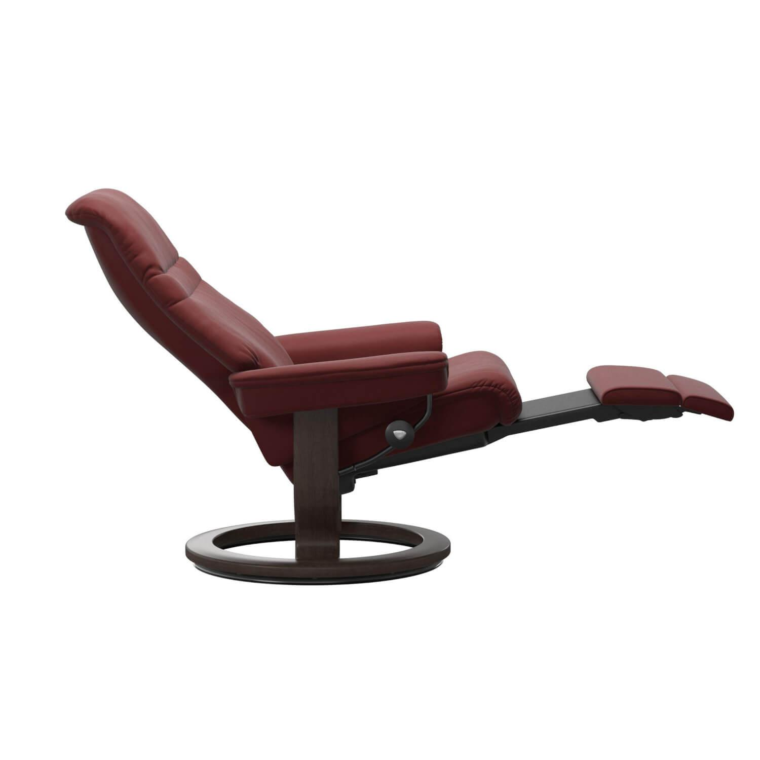 Stressless - Sessel Sunrise S Leder Paloma Cherry Rot Gestell Classic Base Oak Eiche Wenge Gebeizt - 4