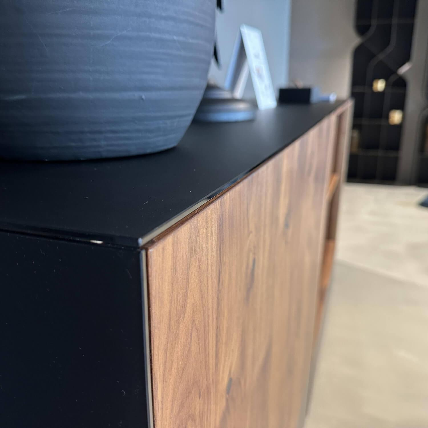 Team 7 - Anrichte Cubus Pure Nussbaum Naturöl Mit Farbglas Bronze Matt - 5