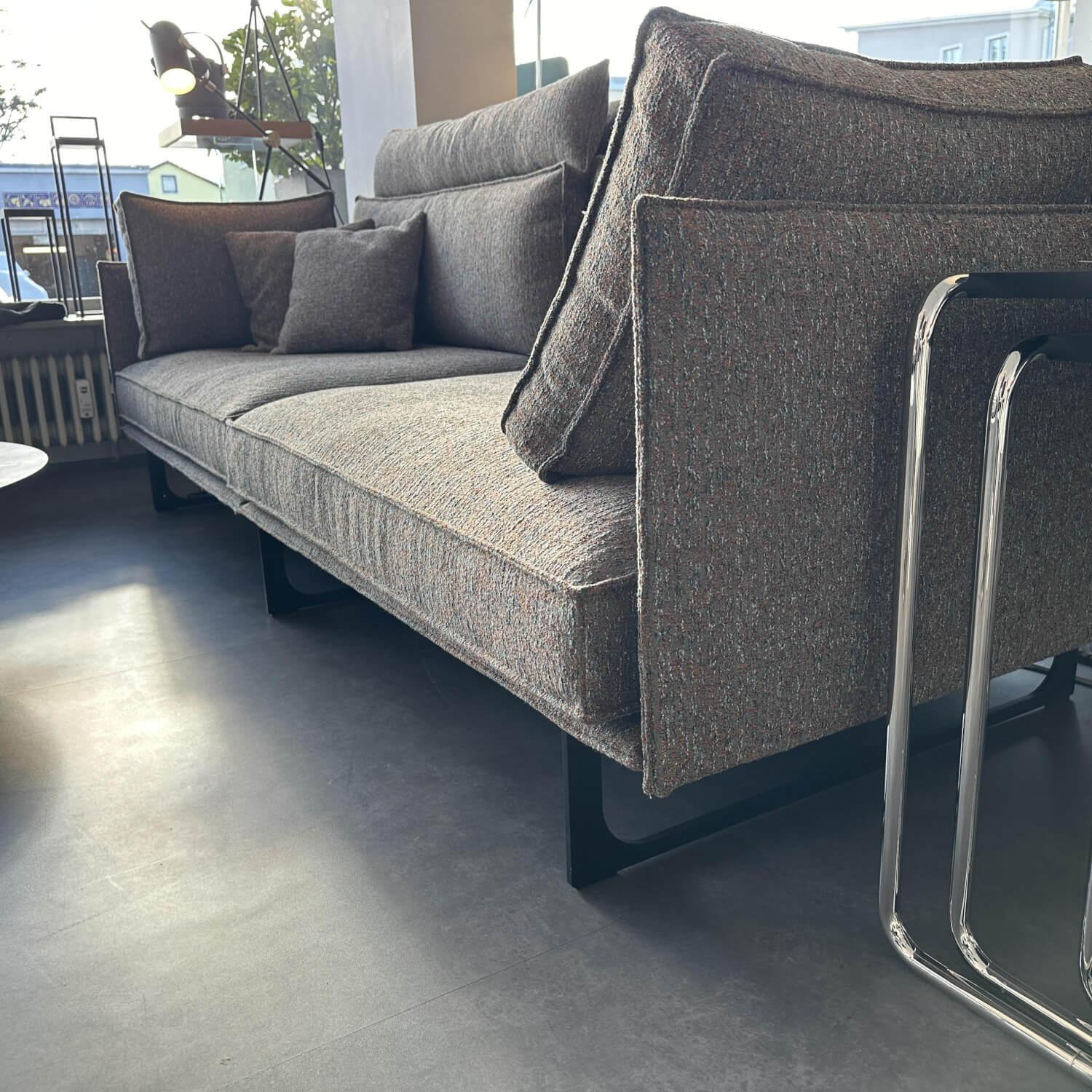 IP Design - Sofa Cube Air Fabric Alice 1750 161 Gray Blue Orange Feet Metal Black - 4