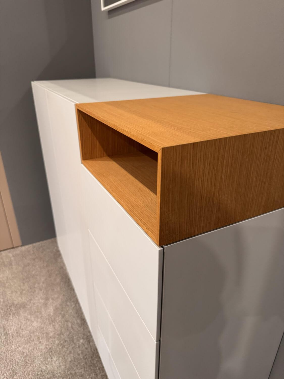 Schönbuch - Sideboard Lack Basisfarbe Grau Weiß Offenes Element Eiche Natur Geölt Mit 2 Türen Und 4 Schubkästen - 7