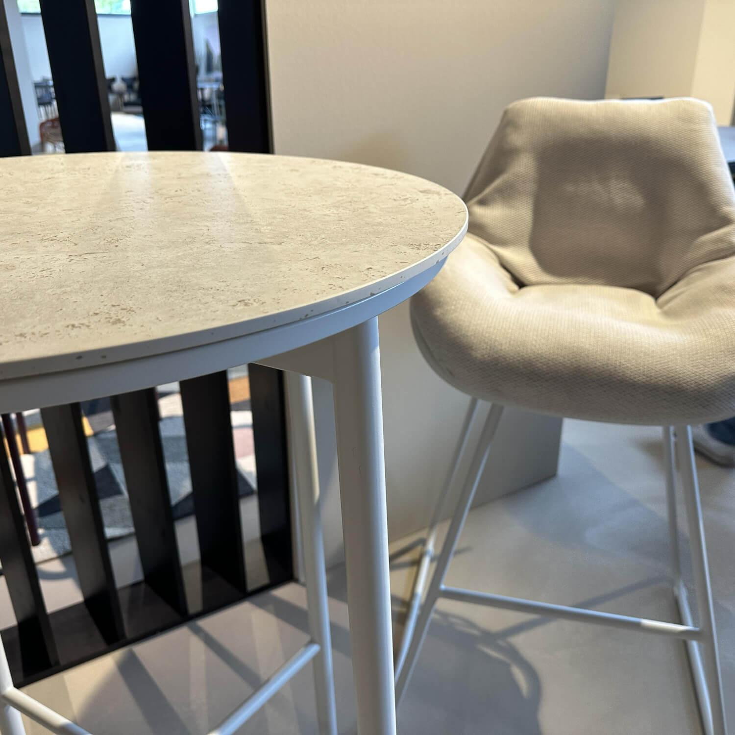 Solpuri - Bartisch Napoli Platte Dekton Sabbia Inklusive Barhocker Chill Stoff Diamond Calcutta Marble Beige - 6