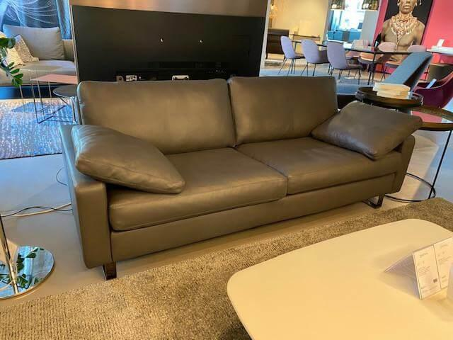 COR - Einzelsofa Conseta Leder 612 Anthrazit Metallkufen Schwarz Chrom - 4