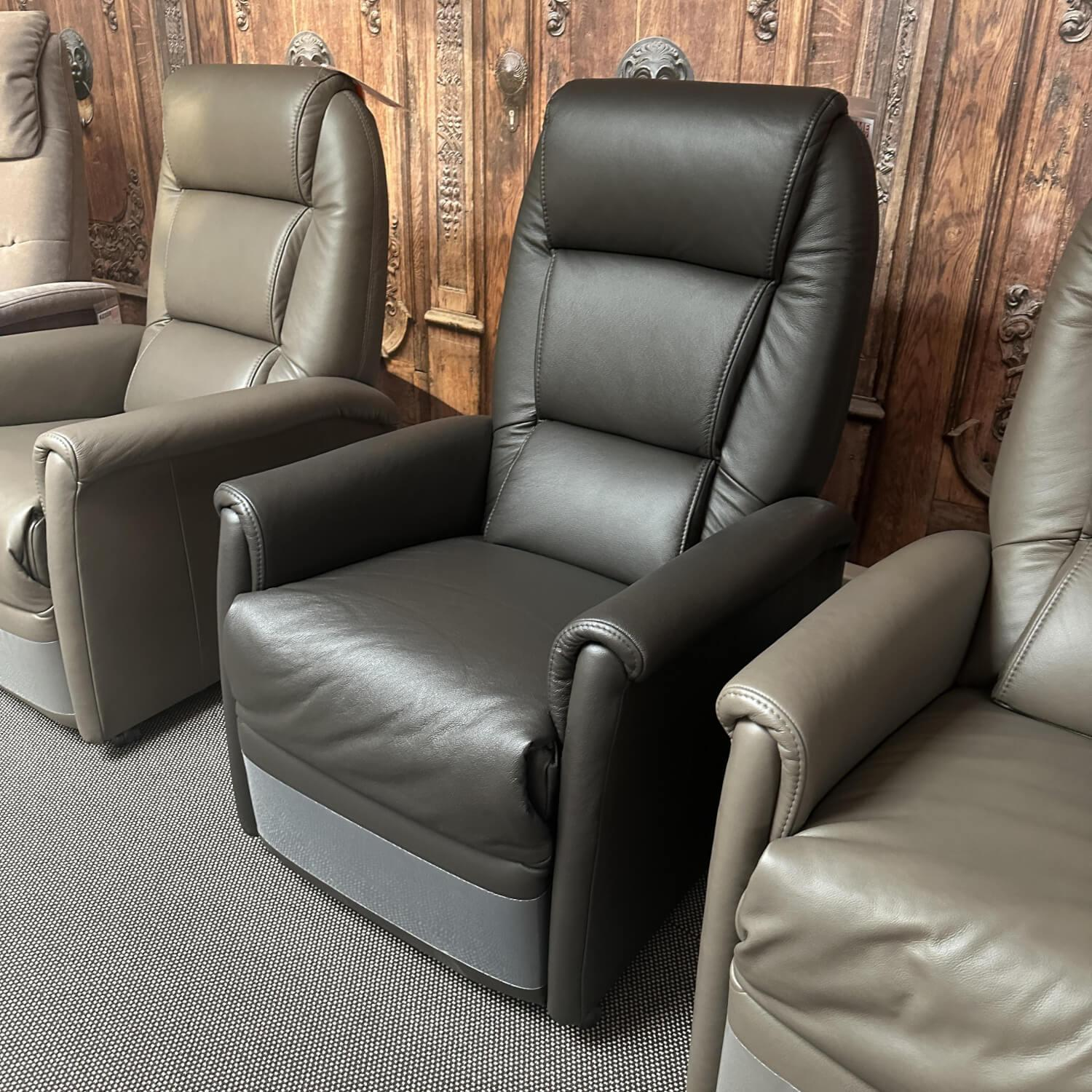 himolla - Ruhesessel 9773 Leder 75 Torro Braun Füße Rollen Schwarz Inklusive Aufstehhilfe - 5